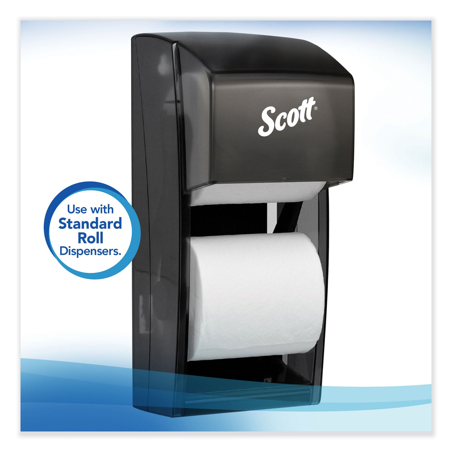 Essential Standard Roll Bathroom Tissue for Business, Septic Safe, 2-Ply, White, 550 Sheets/Roll -