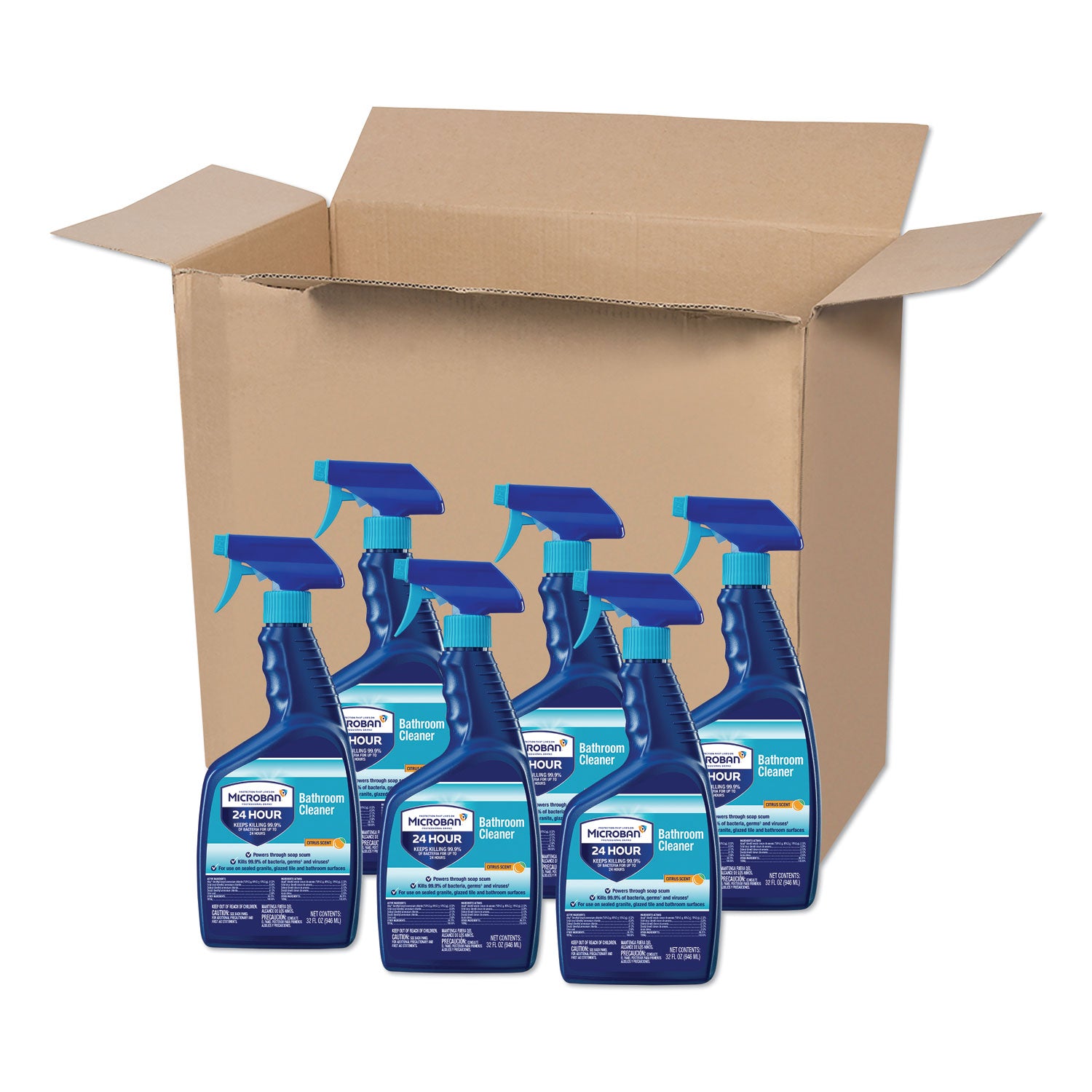 24-hour-disinfectant-bathroom-cleaner-citrus-32-oz-spray-bottle-6-carton_pgc30120 - 1