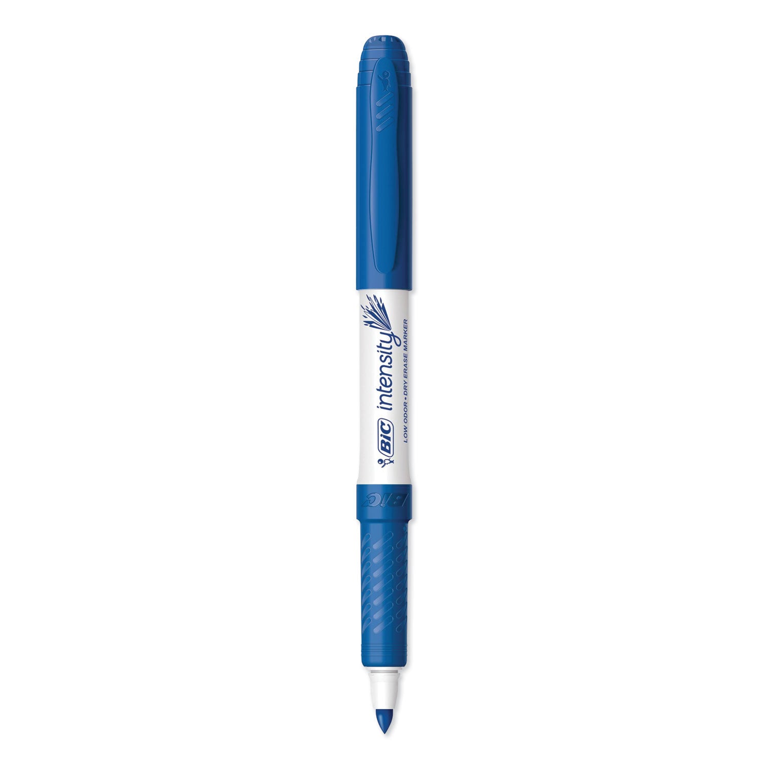 Intensity Low Odor Fine Point Dry Erase Marker, Fine Bullet Tip, Blue, Dozen -