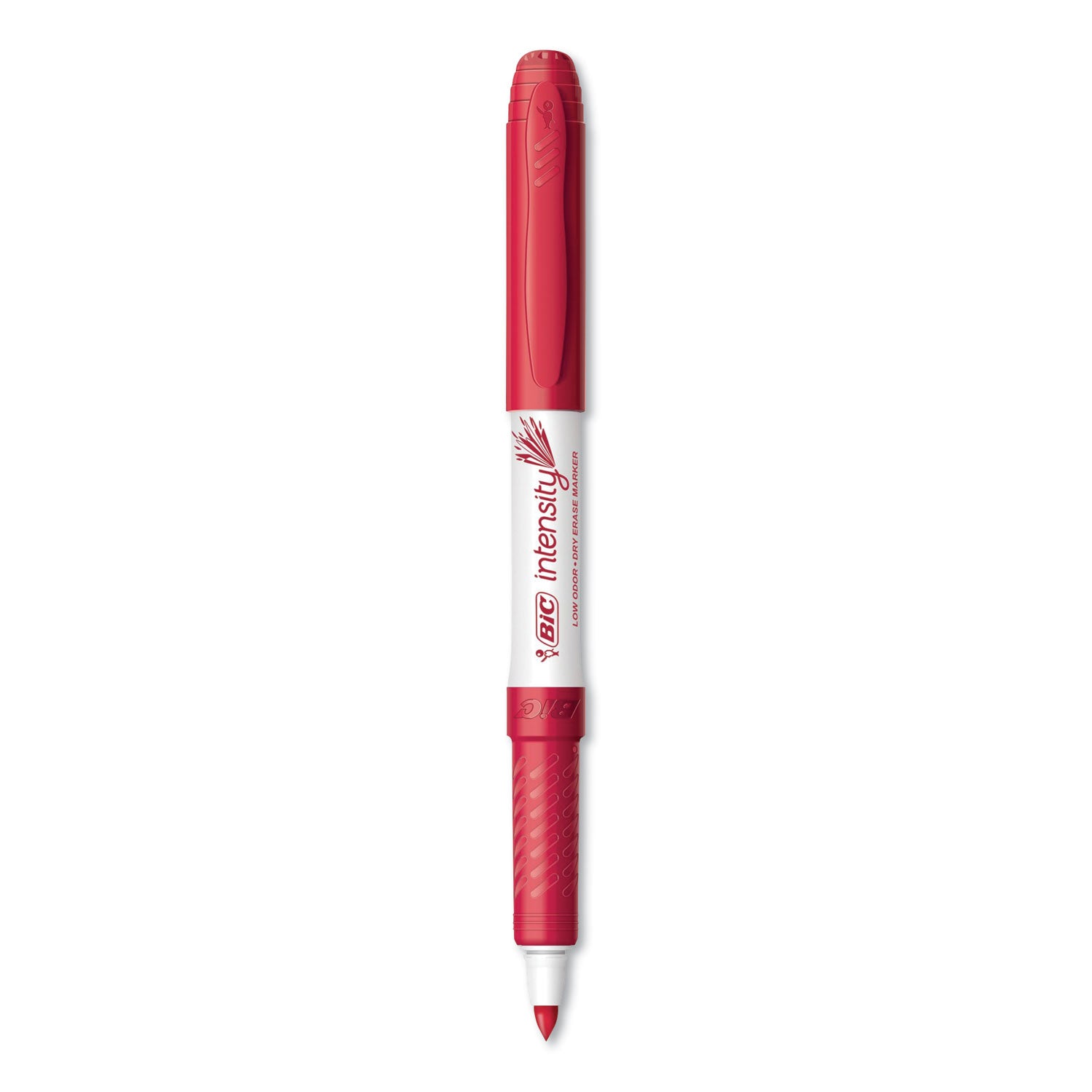 Intensity Low Odor Fine Point Dry Erase Marker, Fine Bullet Tip, Red, Dozen -