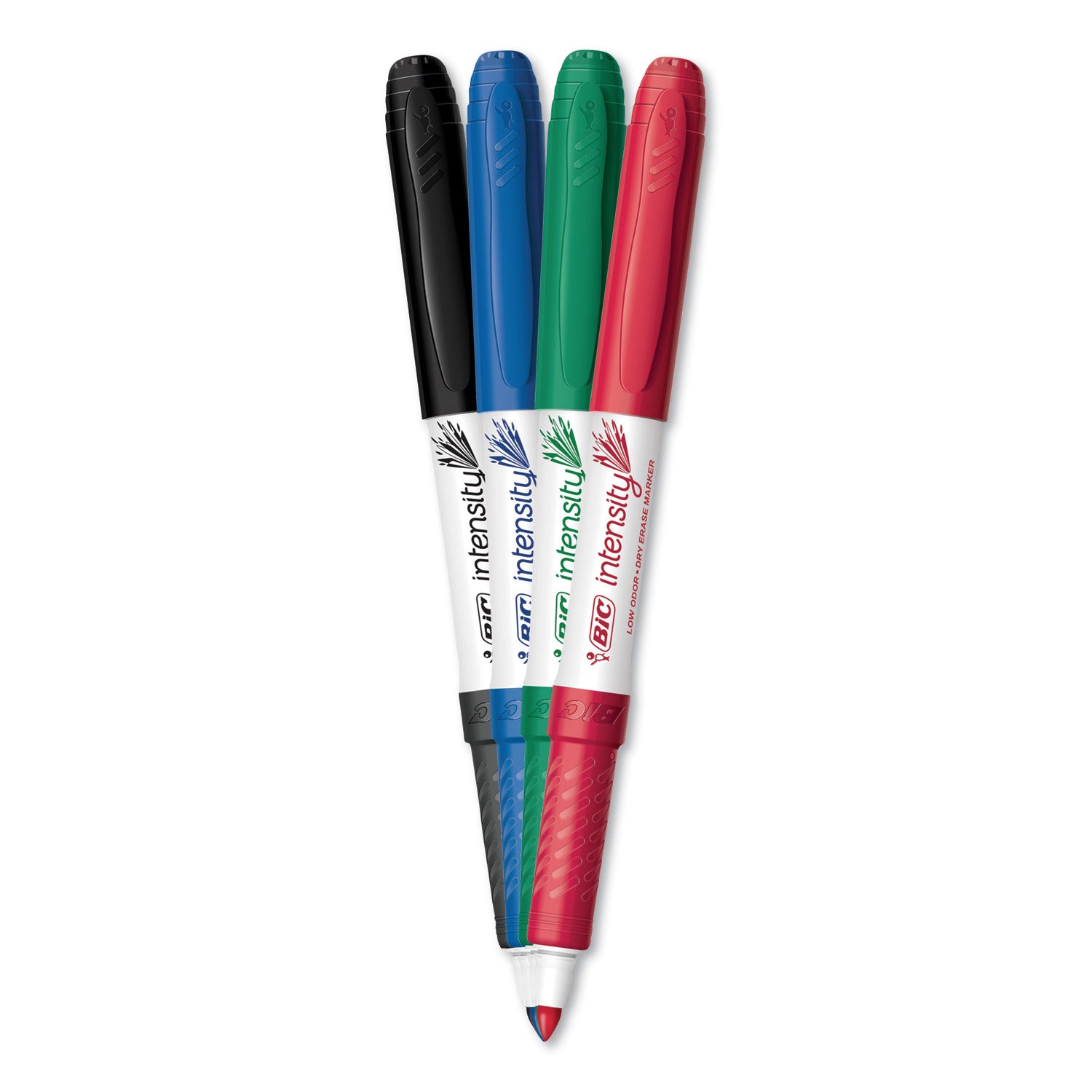 Intensity Low Odor Fine Point Dry Erase Marker, Fine Bullet Tip, Assorted Colors, 4/Set -