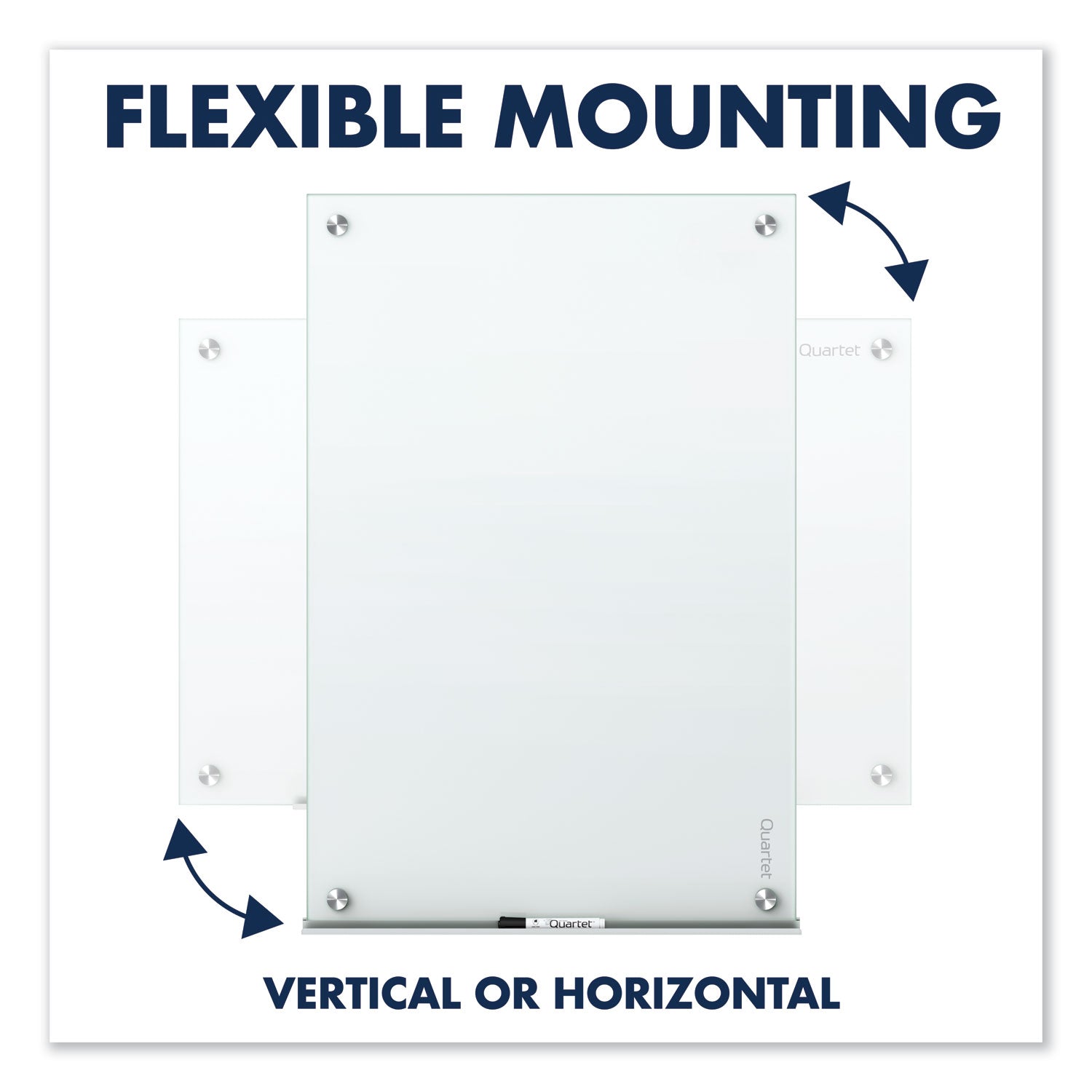 Infinity Glass Marker Board, 24 x 18, White Surface -