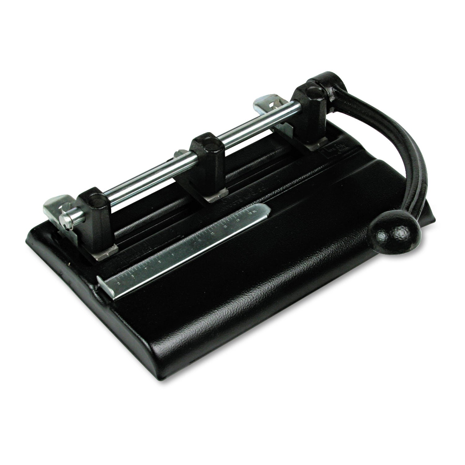 40-Sheet High-Capacity Lever Action Adjustable Two- to Seven-Hole Punch, 13/32" Holes, Black -