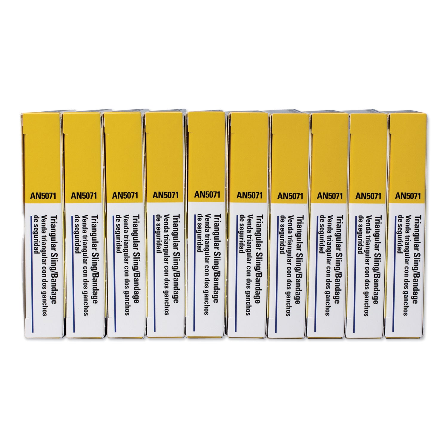 First-Aid Refill Sling/Tourniquet Triangular Bandages, 40 x 40 x 56, 10/Pack -