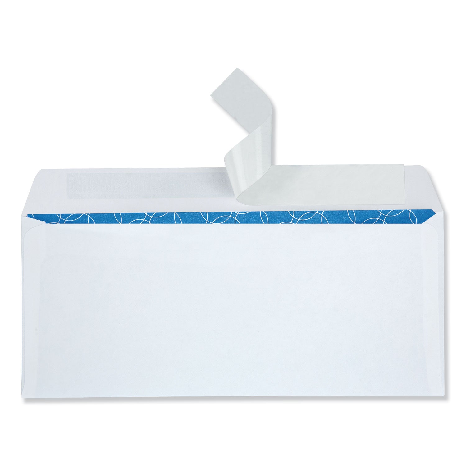 Security Envelope, Address Window, #10, Commercial Flap, Redi-Strip Adhesive Closure, 4.13 x 9.5, White, 500/Box -