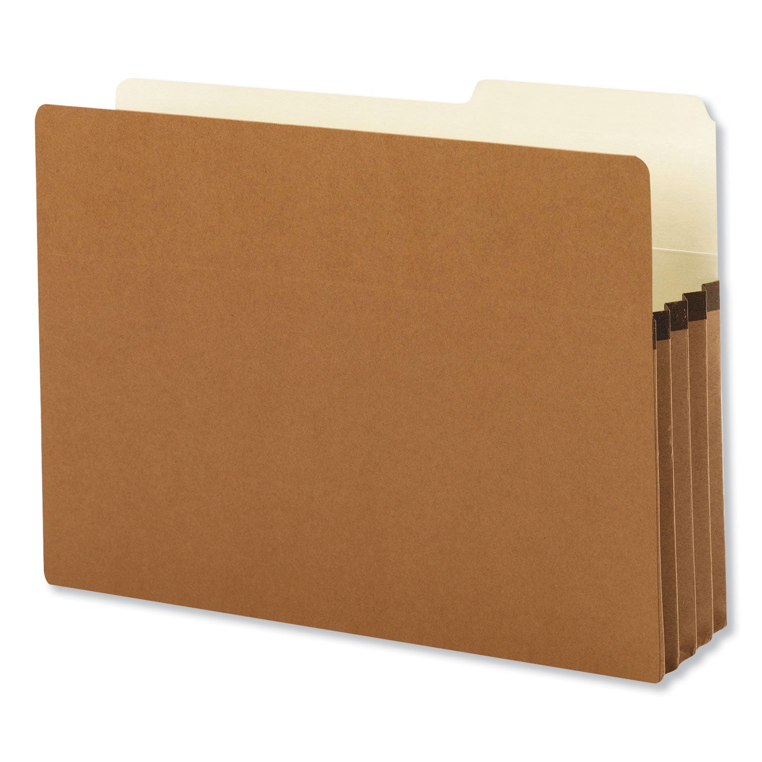 Redrope Drop Front File Pockets with 2/5-Cut Guide Height Tabs, 3.5" Expansion, Legal Size, Redrope, 25/Box -