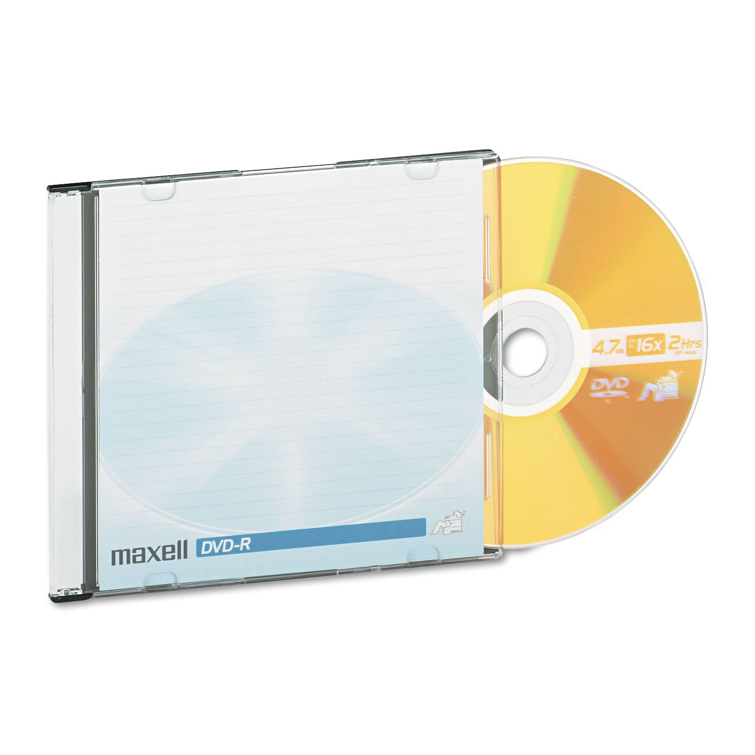 DVD-R Recordable Disc, 4.7 GB, 16x, Jewel Case, Gold, 10/Pack -