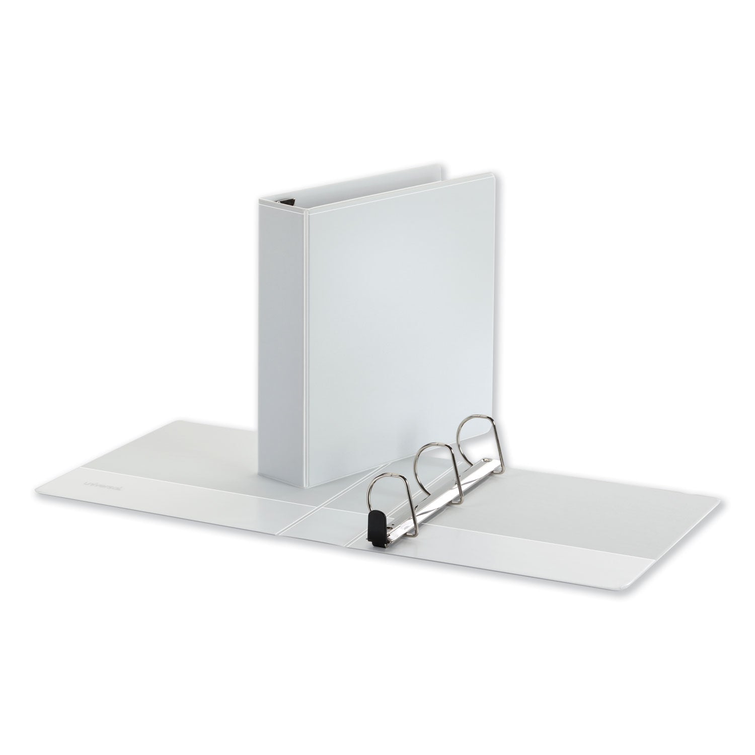 Deluxe Easy-to-Open D-Ring View Binder, 3 Rings, 2" Capacity, 11 x 8.5, White -