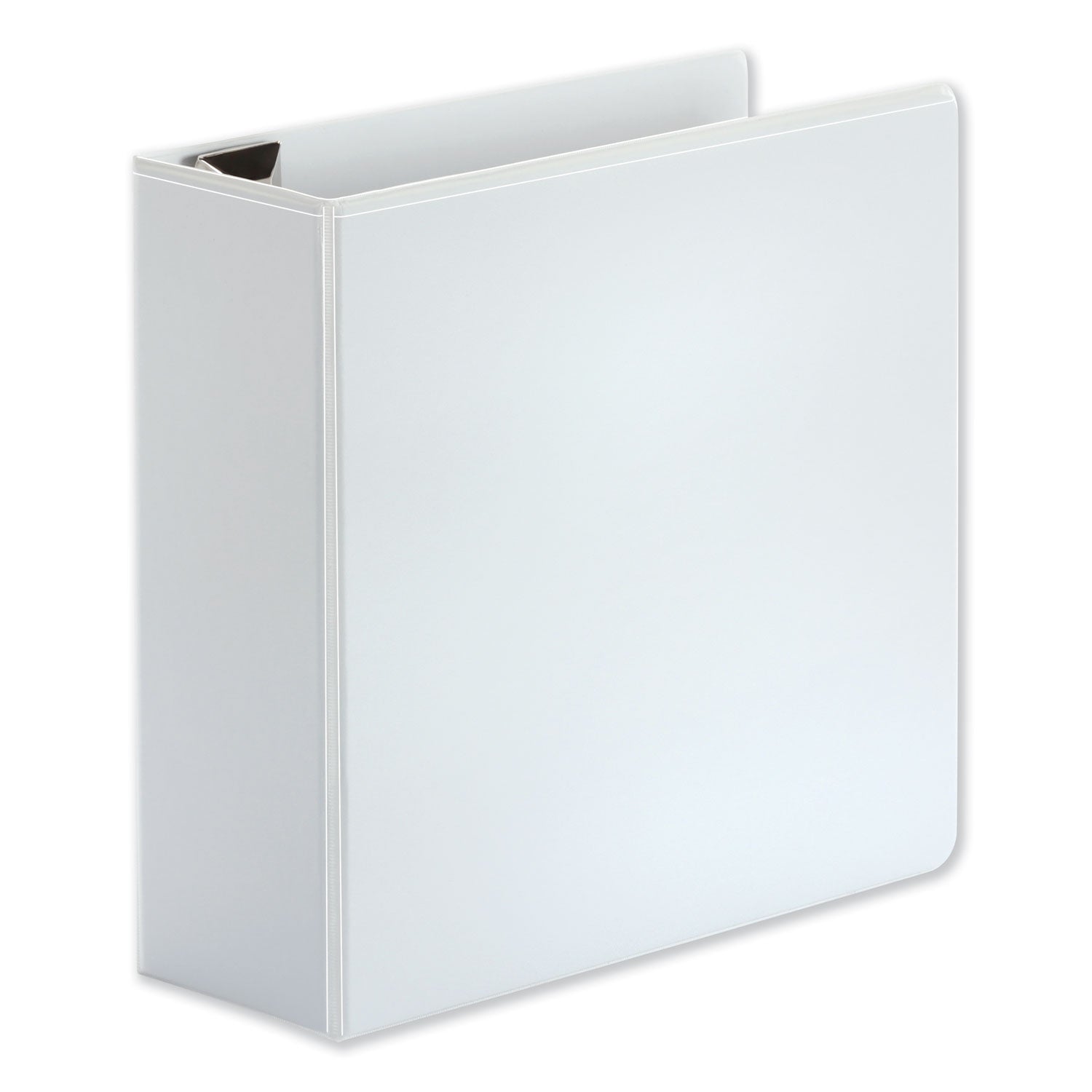 Deluxe Easy-to-Open D-Ring View Binder, 3 Rings, 4" Capacity, 11 x 8.5, White -