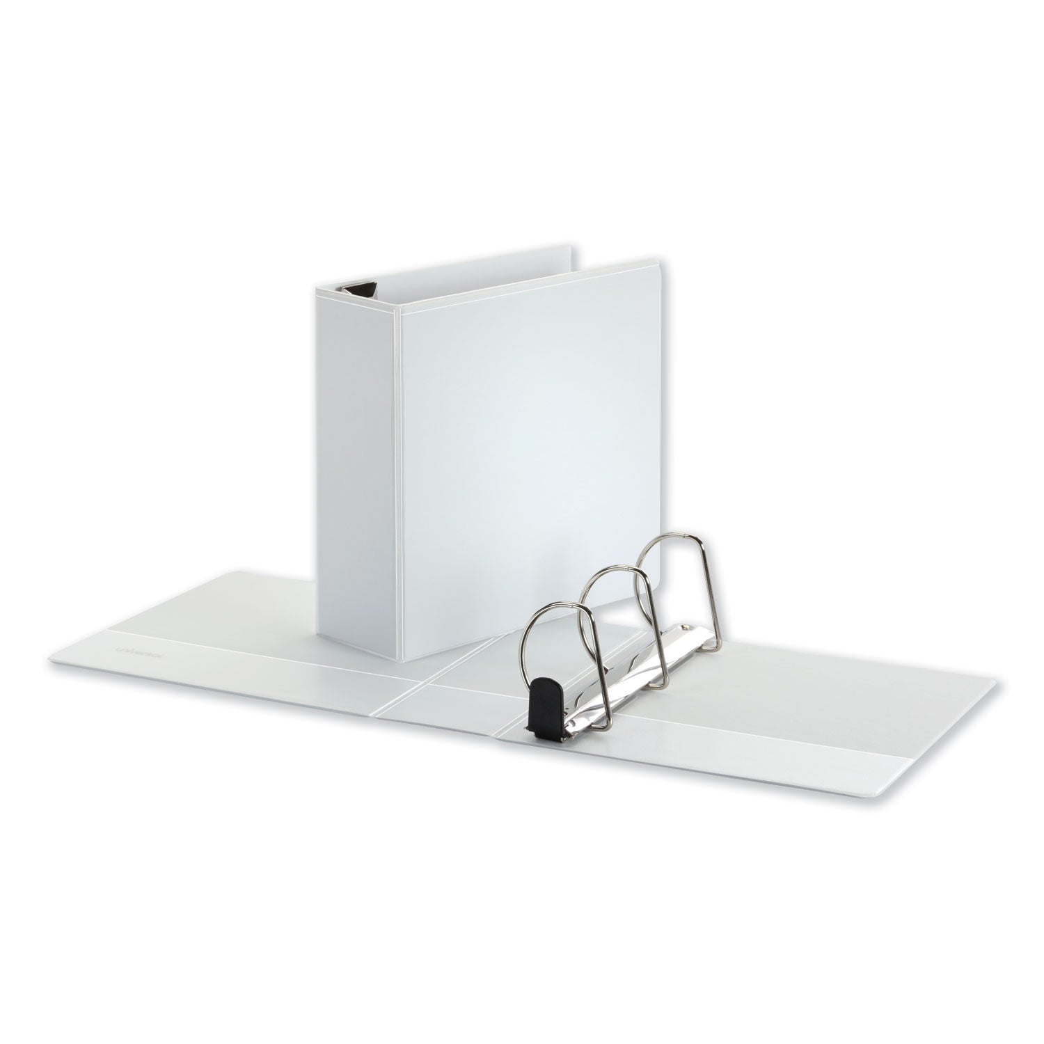 Deluxe Easy-to-Open D-Ring View Binder, 3 Rings, 4" Capacity, 11 x 8.5, White -