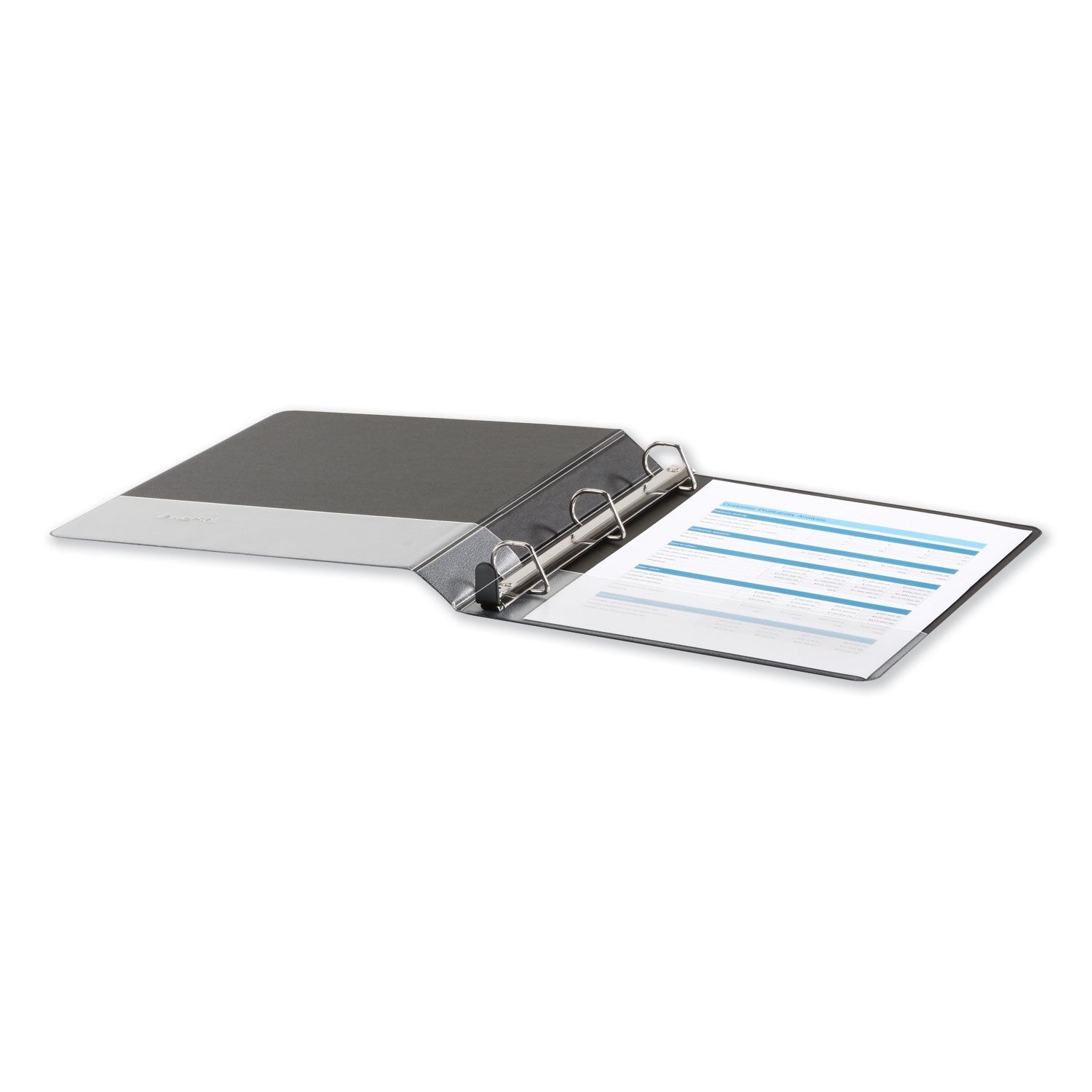 Deluxe Easy-to-Open D-Ring View Binder, 3 Rings, 1" Capacity, 11 x 8.5, Black -