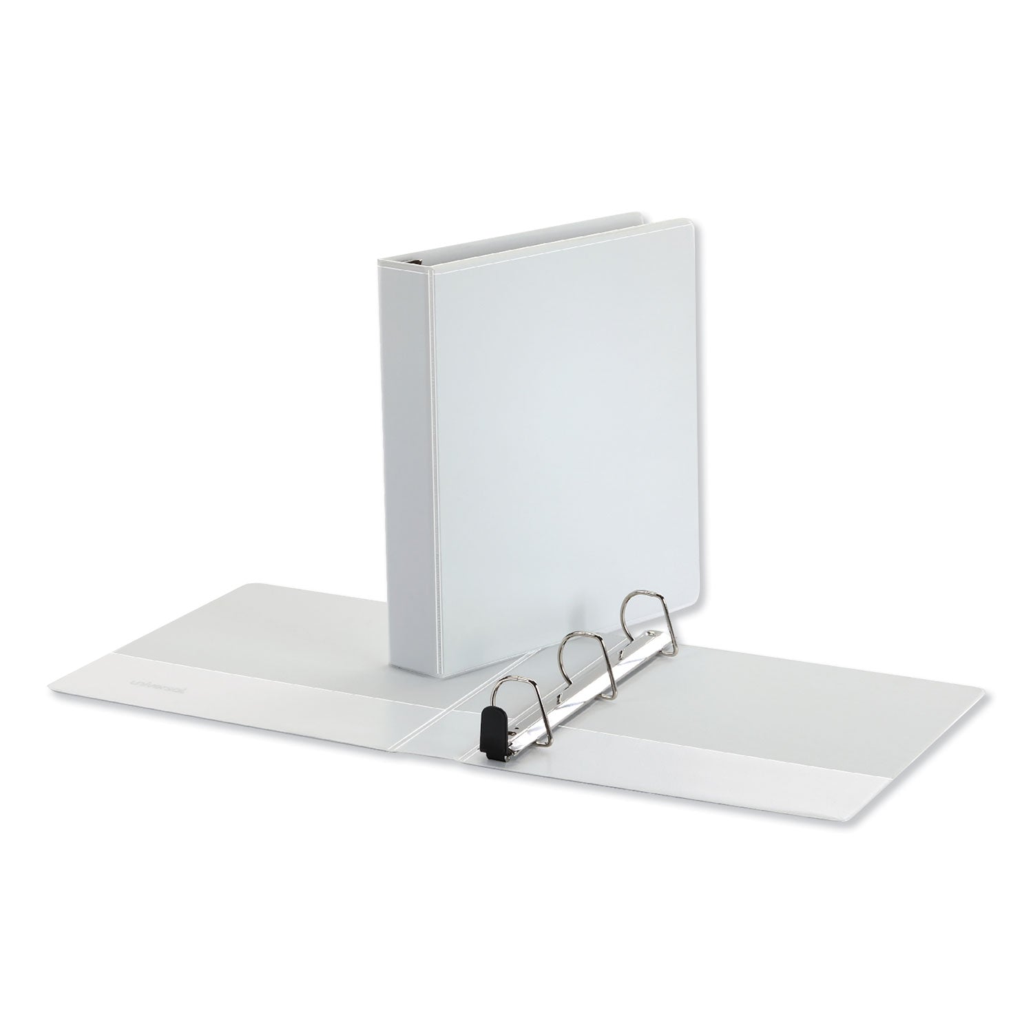 Deluxe Easy-to-Open D-Ring View Binder, 3 Rings, 1.5" Capacity, 11 x 8.5, White -
