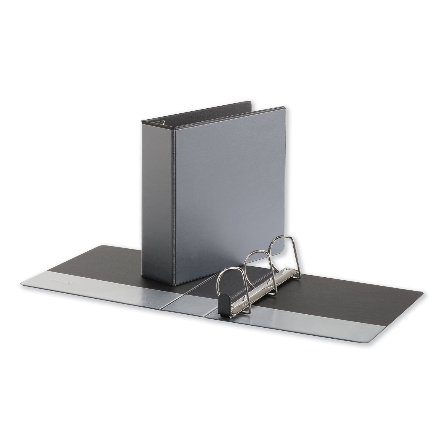 Deluxe Easy-to-Open D-Ring View Binder, 3 Rings, 3" Capacity, 11 x 8.5, Black -