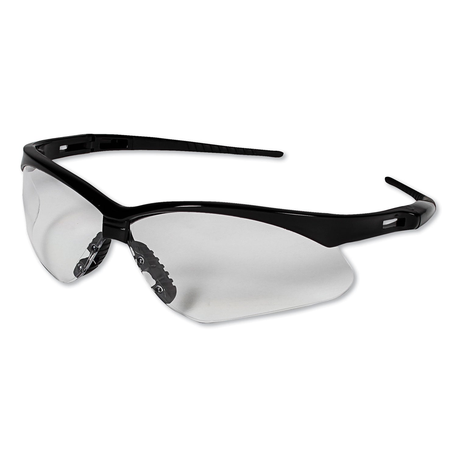 Nemesis Safety Glasses, Black Frame, Clear Lens -