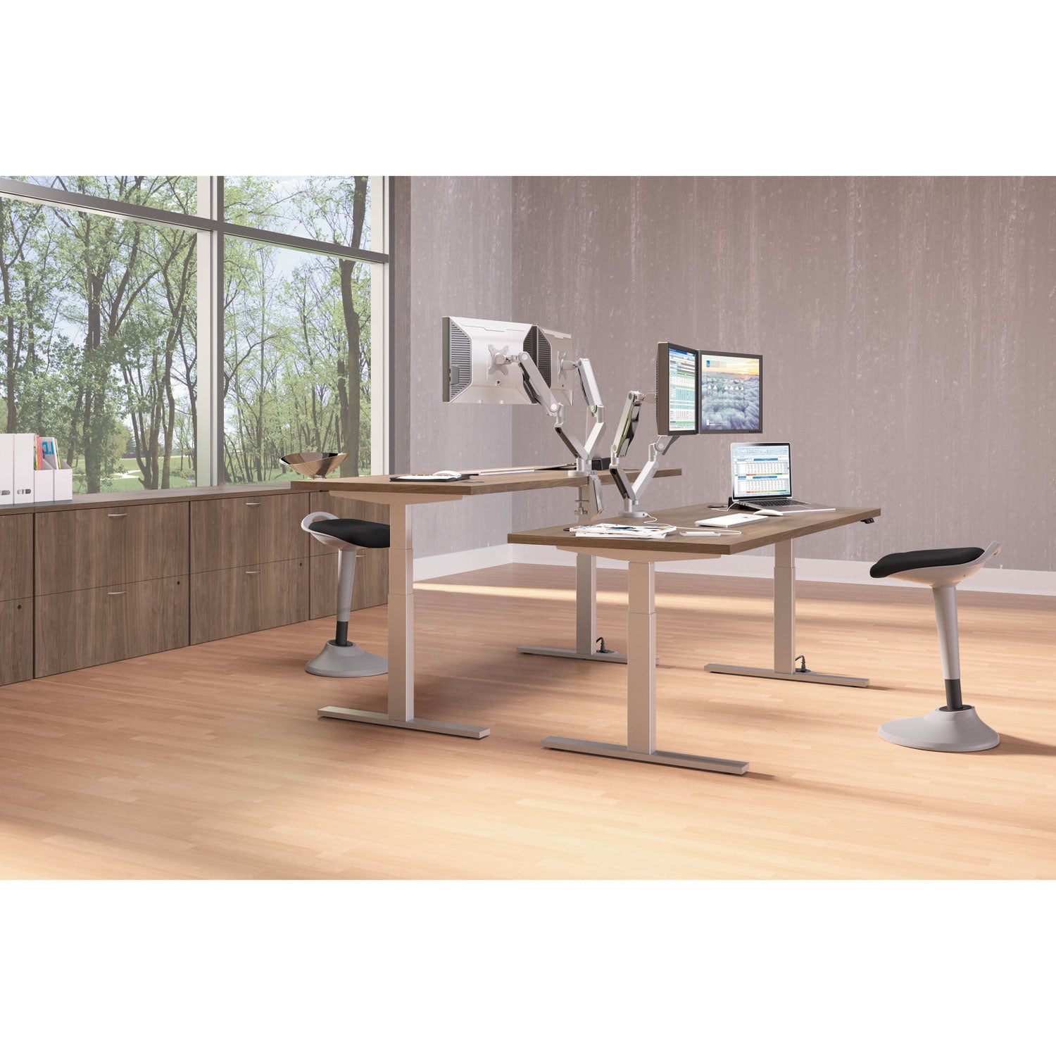 dual-monitor-arm-w-usb-21-monitors-360-deg-rotation-pan+15-deg-85-deg-tilt-silver-up-to-198lb-ships-in-7-10-bus-days_honbdmausb - 2