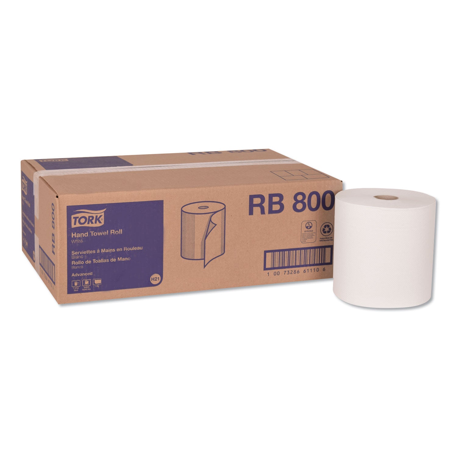 advanced-hardwound-roll-towel-1-ply-788-x-800-ft-white-6-rolls-carton_trkrb800 - 1