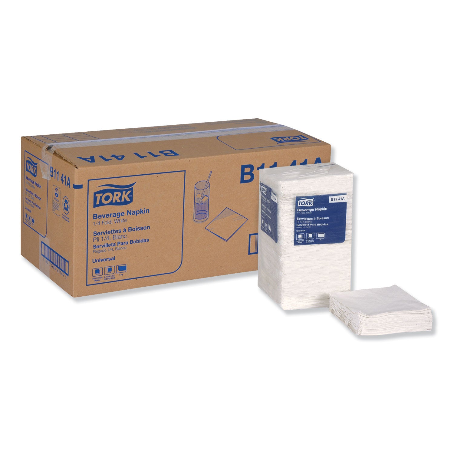 universal-beverage-napkin-1-ply913-x-913-1-4-fold-poly-pack-white-4000-carton_trkb1141a - 1