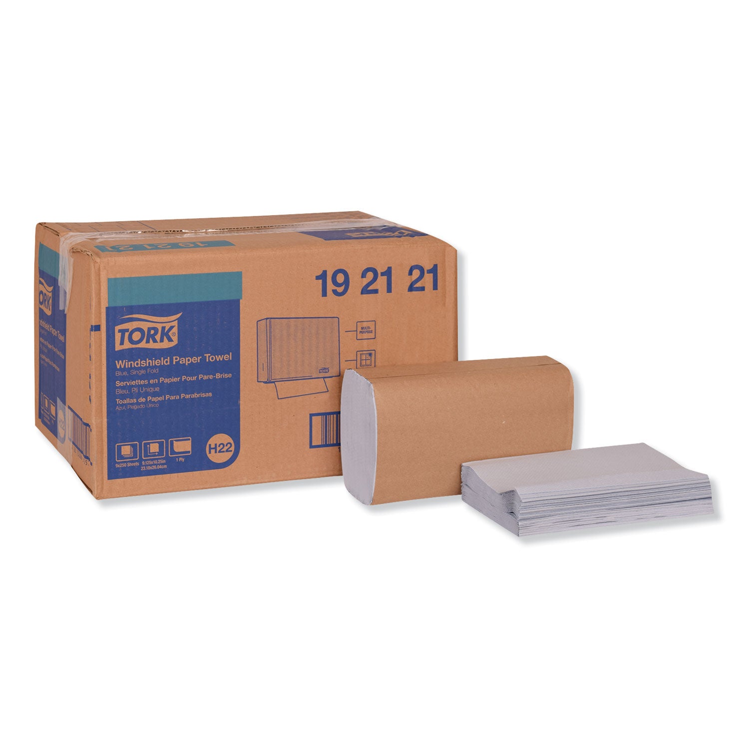 windshield-towel-one-ply-913-x-1025-blue-250-pack-9-pack-carton_trk192121 - 1