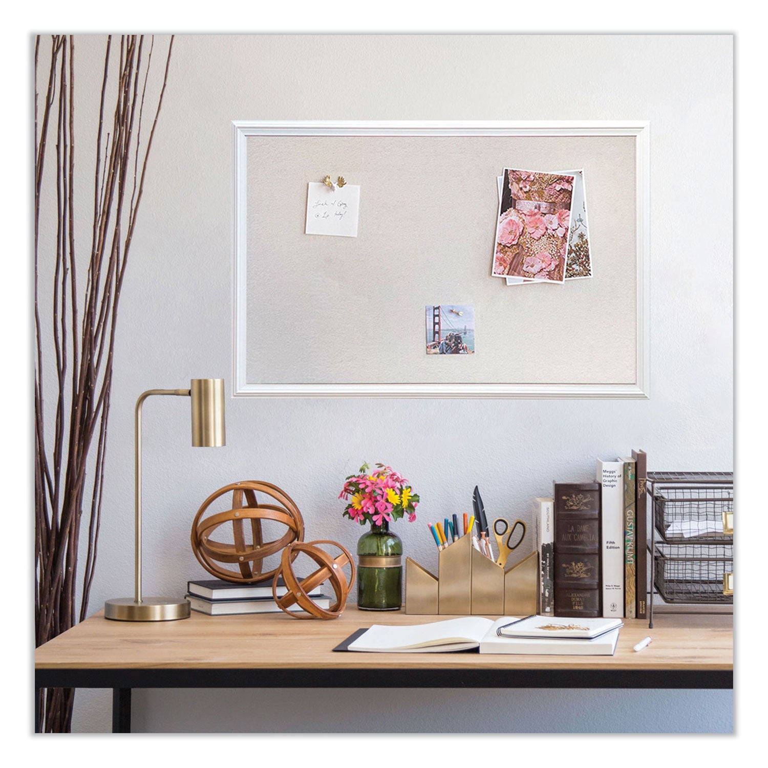 linen-bulletin-board-with-decor-frame-30-x-20-tan-surface-white-wood-frame_ubr2074u0001 - 2
