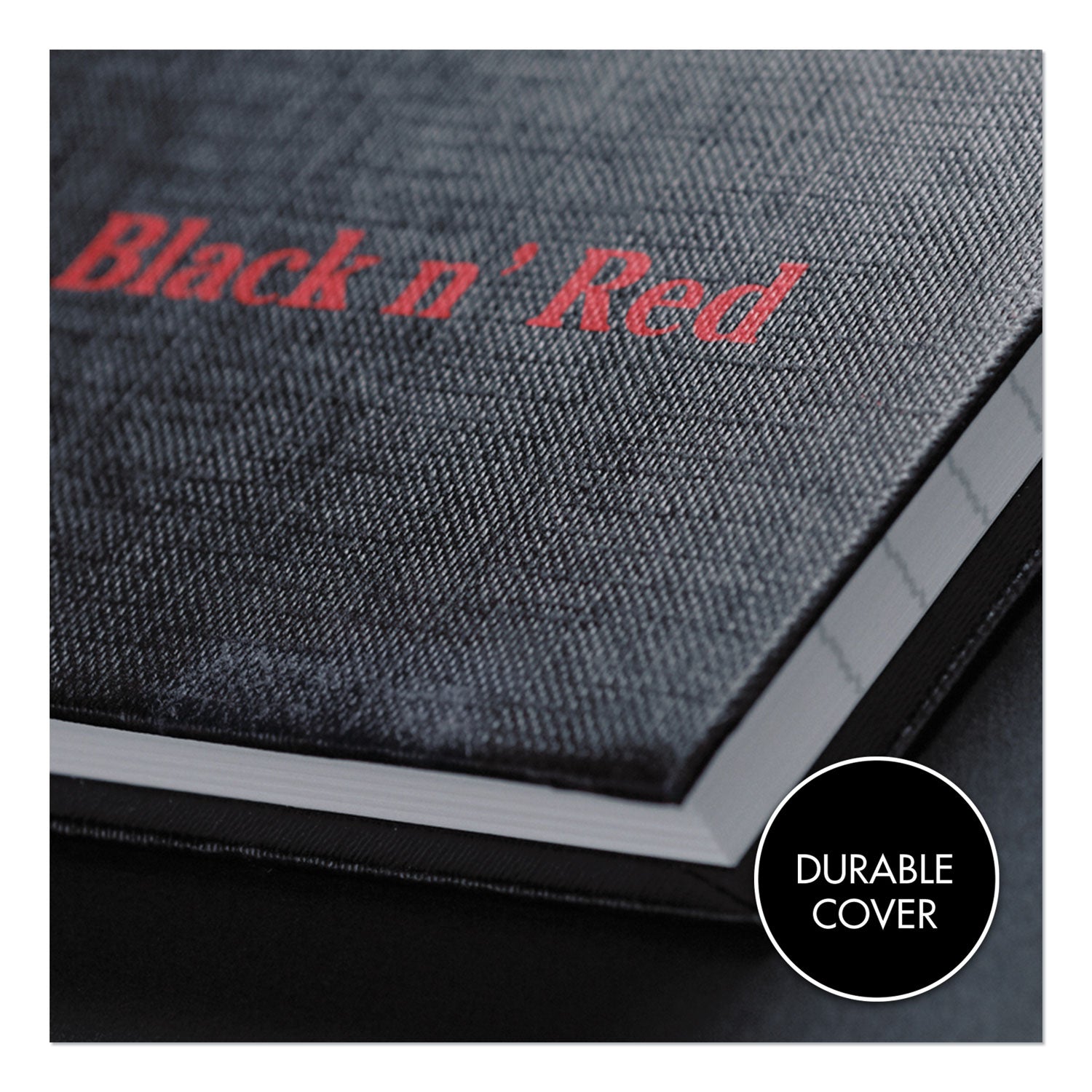 Hardcover Casebound Notebooks, SCRIBZEE Compatible, 1-Subject, Wide/Legal Rule, Black Cover, (96) 11.75 x 8.25 Sheets -