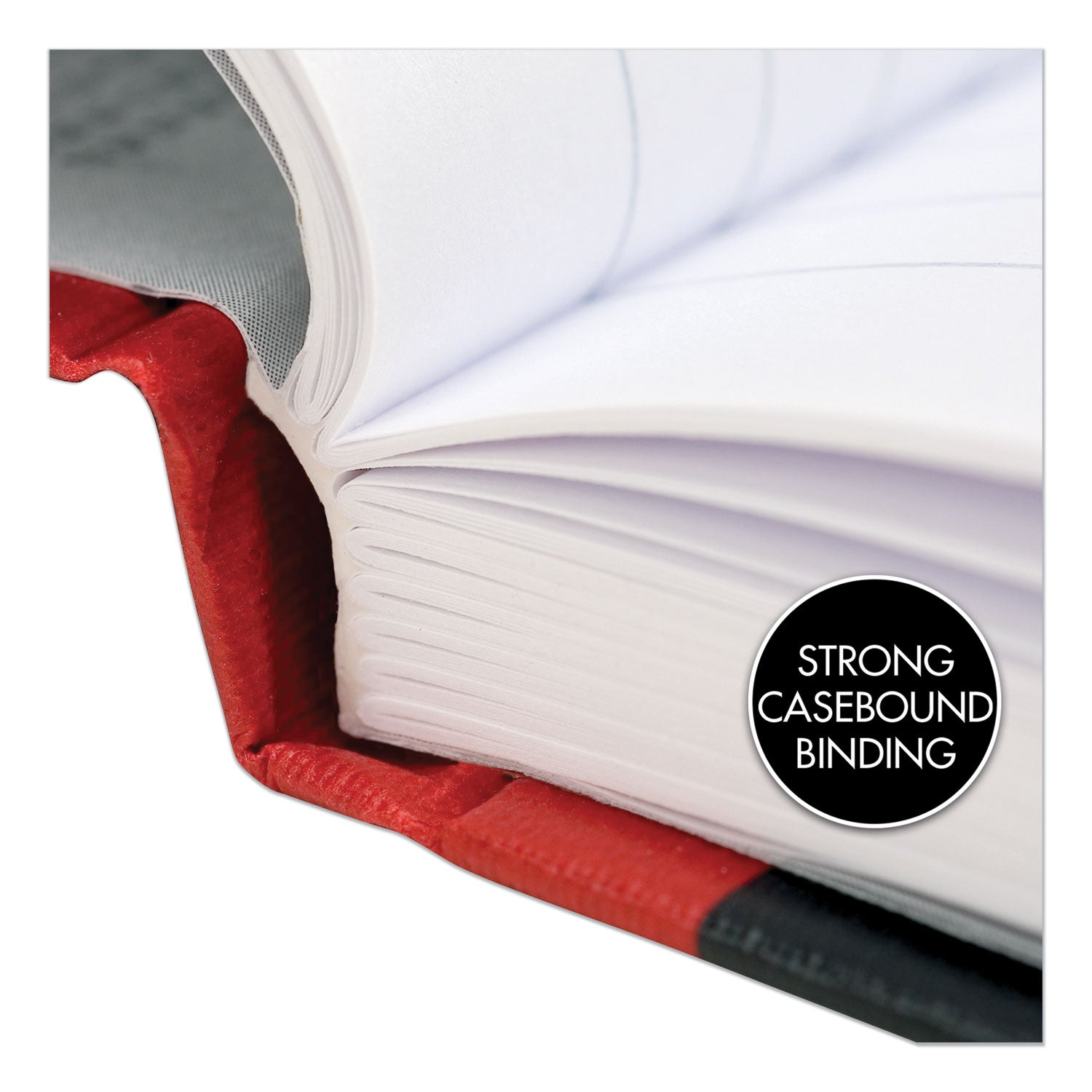 Hardcover Casebound Notebooks, SCRIBZEE Compatible, 1-Subject, Wide/Legal Rule, Black Cover, (96) 11.75 x 8.25 Sheets -
