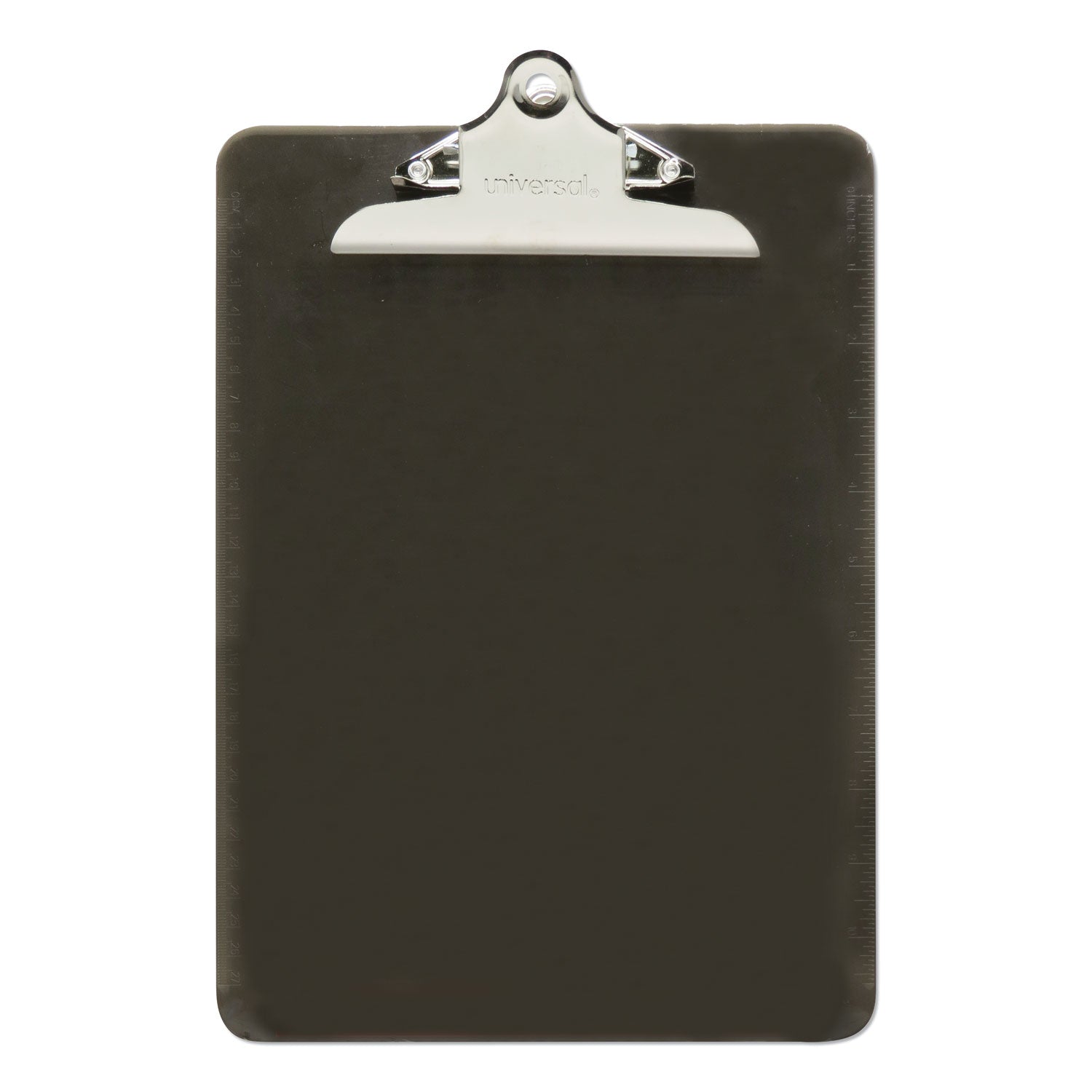 Plastic Clipboard with High Capacity Clip, 1.25" Clip Capacity, Holds 8.5 x 11 Sheets, Translucent Black -