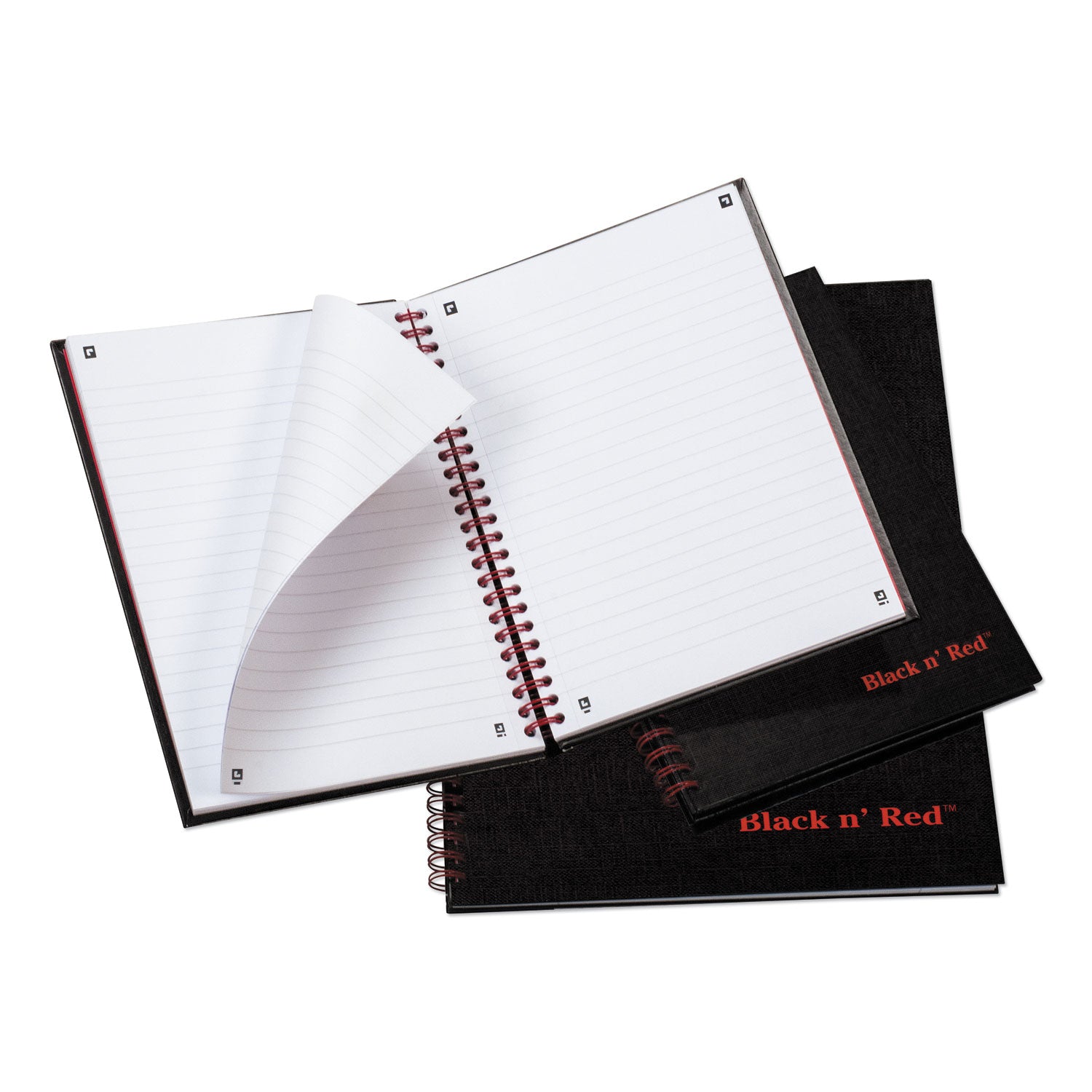 Hardcover Twinwire Notebooks, SCRIBZEE Compatible, 1-Subject, Wide/Legal Rule, Black Cover, (70) 8.25 x 5.88 Sheets -