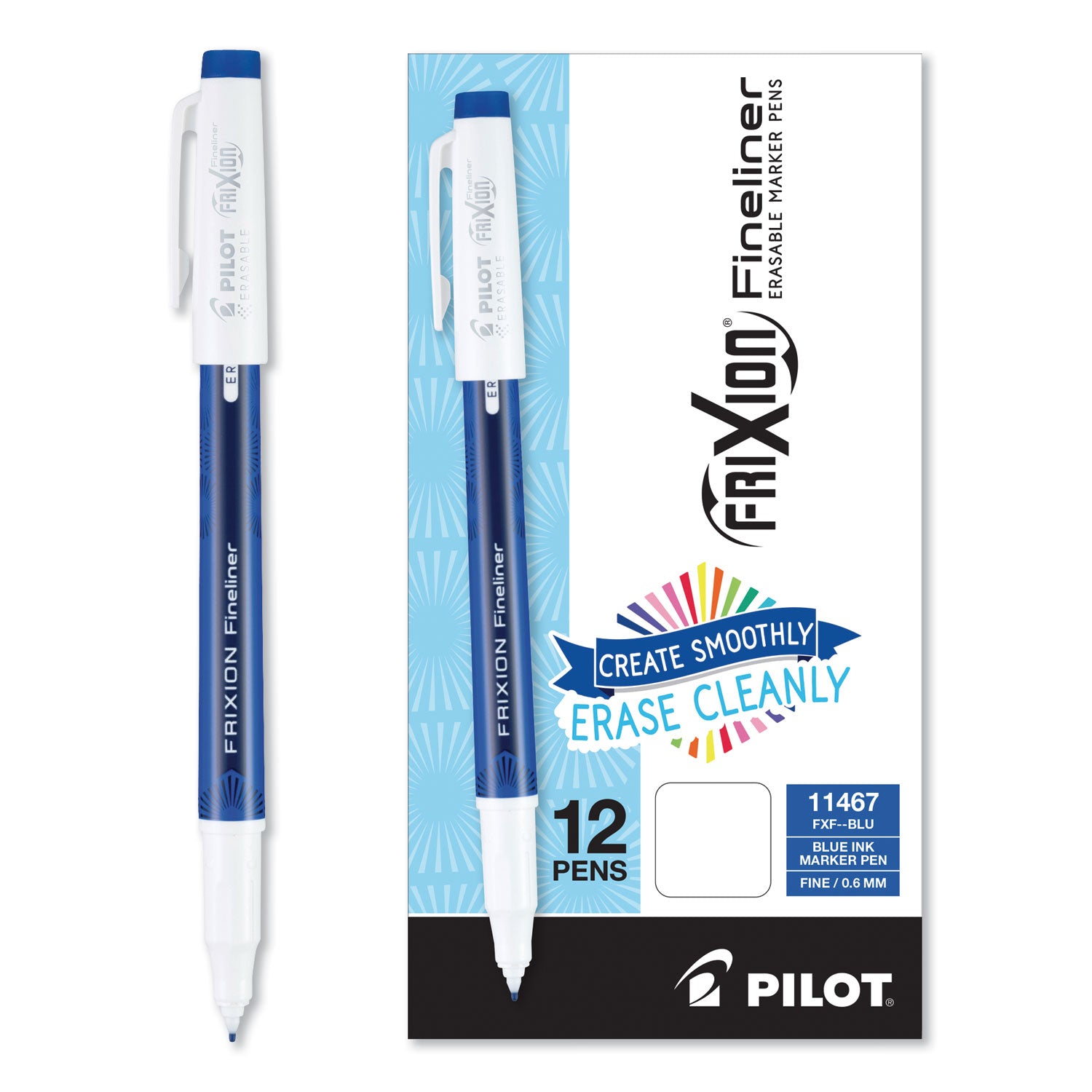 frixion-fineliner-erasable-porous-point-pen-stick-fine-06-mm-blue-ink-blue-white-barrel-dozen_pil11467 - 2