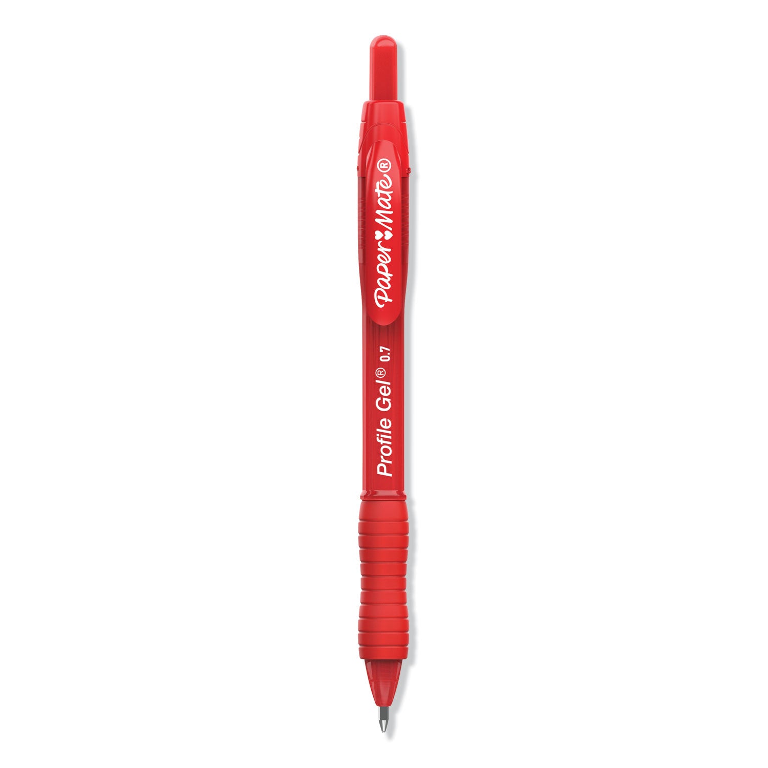 profile-gel-pen-retractable-medium-07-mm-red-ink-translucent-red-barrel-dozen_pap2095463 - 1