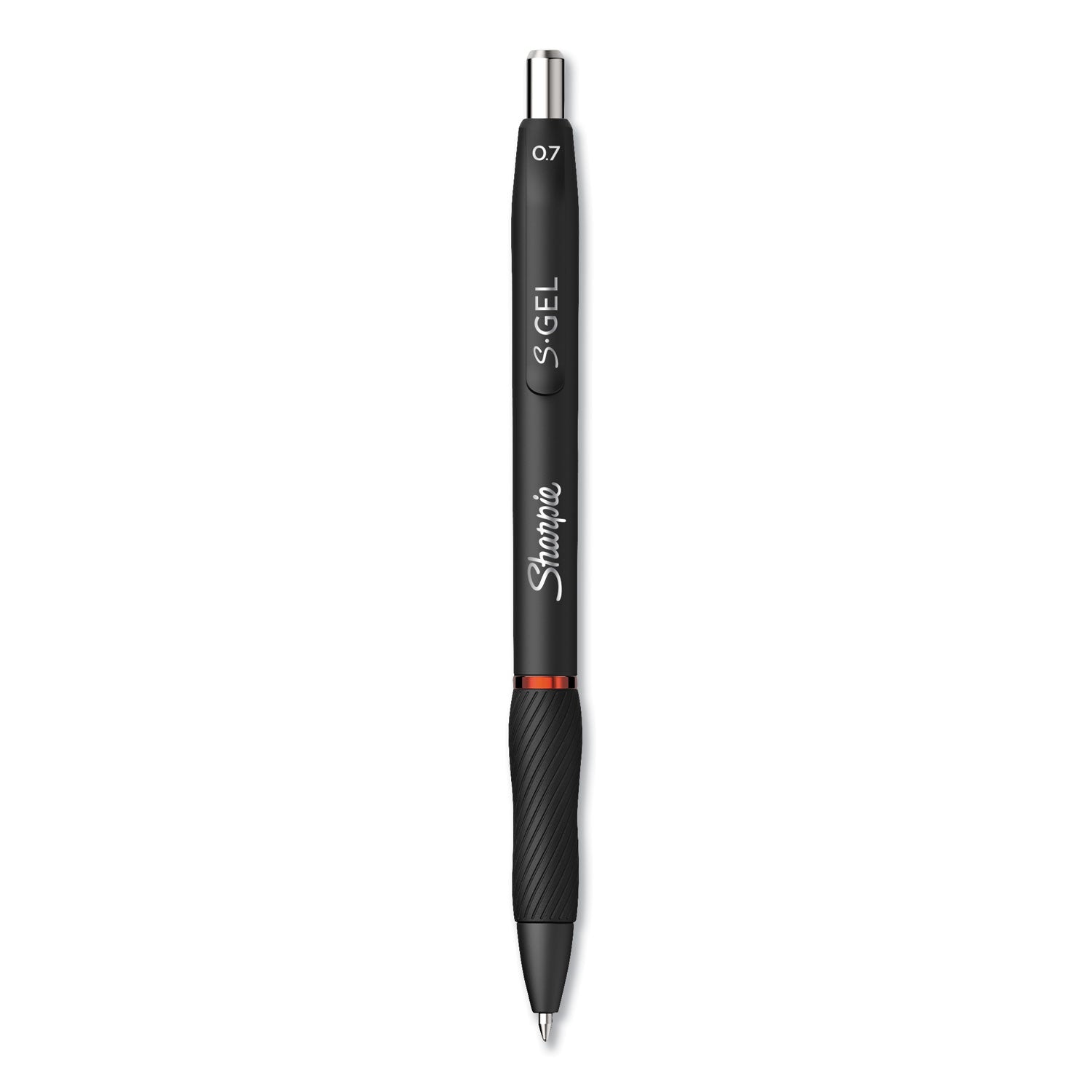 s-gel-high-performance-gel-pen-retractable-medium-07-mm-red-ink-black-barrel-dozen_san2096158 - 1