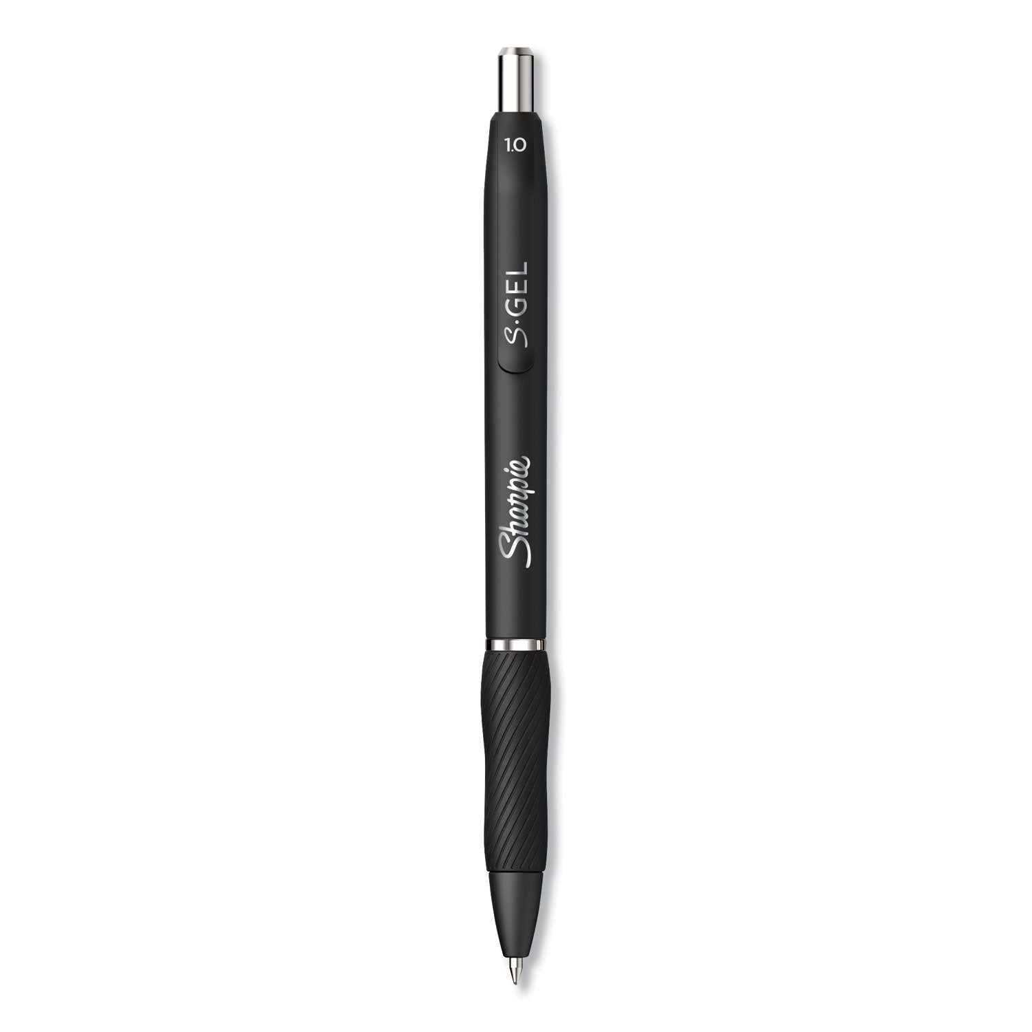 s-gel-high-performance-gel-pen-retractable-bold-1-mm-black-ink-black-barrel-4-pack_san2096155 - 1