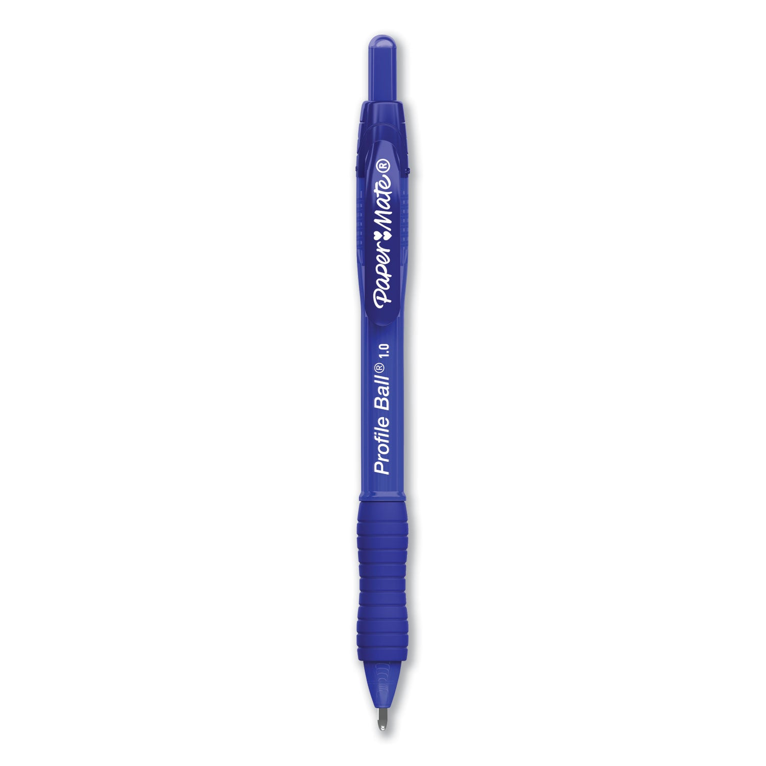profile-ballpoint-pen-retractable-medium-1-mm-blue-ink-translucent-blue-barrel-4-pack_pap2113555 - 1