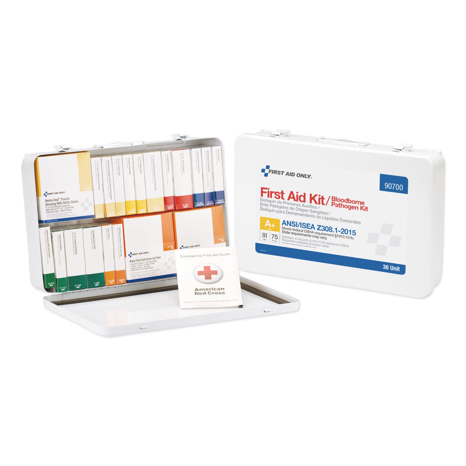 unitized-ansi-class-a-weatherproof-first-aid-kit-for-75-people-36-pieces-metal-case_fao90700 - 1