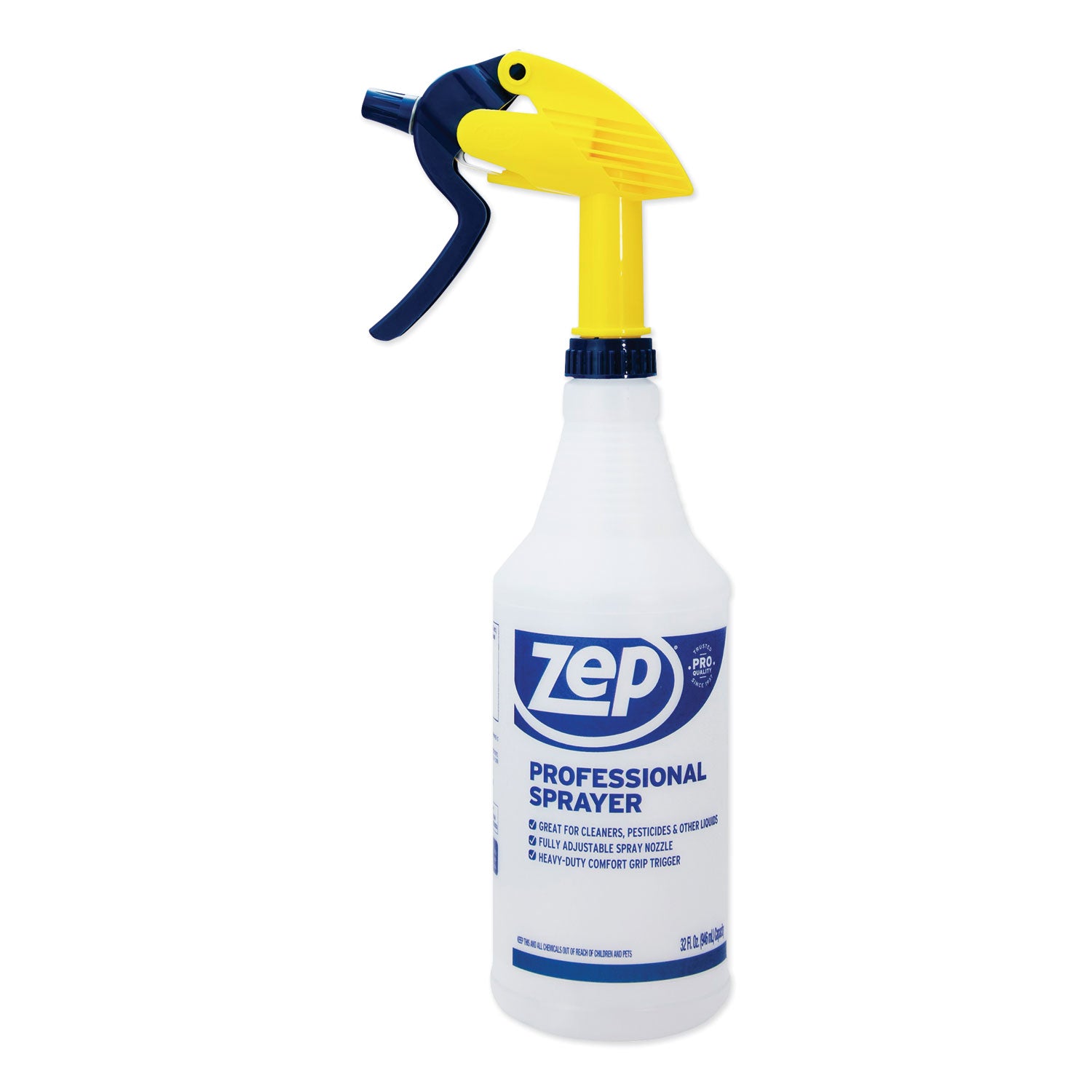 Professional Spray Bottle, 32 oz, Blue/Gold/Clear, 36/Carton - 2