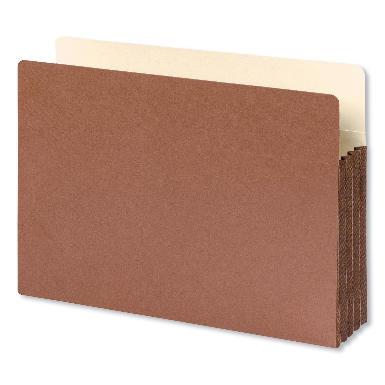 Redrope Drop-Front File Pockets with Fully Lined Gussets, 3.5" Expansion, Legal Size, Redrope, 10/Box -