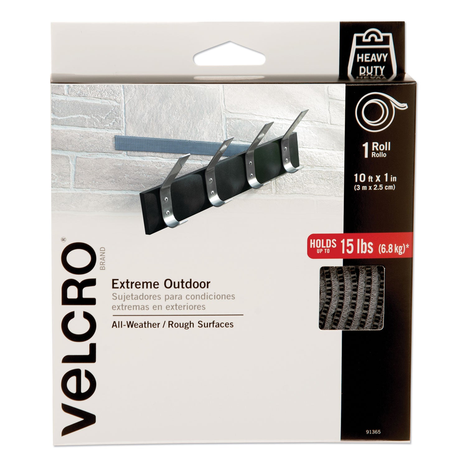 Heavy-Duty Fasteners, Extreme Outdoor Performance, 1" x 10 ft, Titanium -
