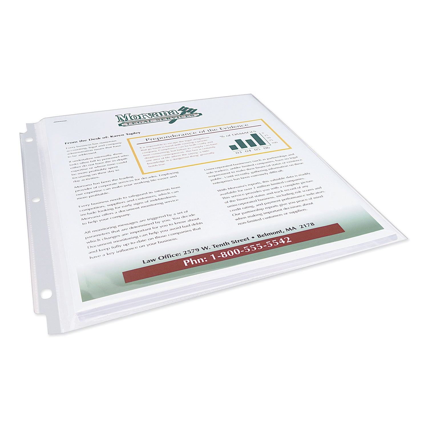 Multi-Page Top-Load Sheet Protectors, Heavy Gauge, Letter, Clear, 25/Pack -