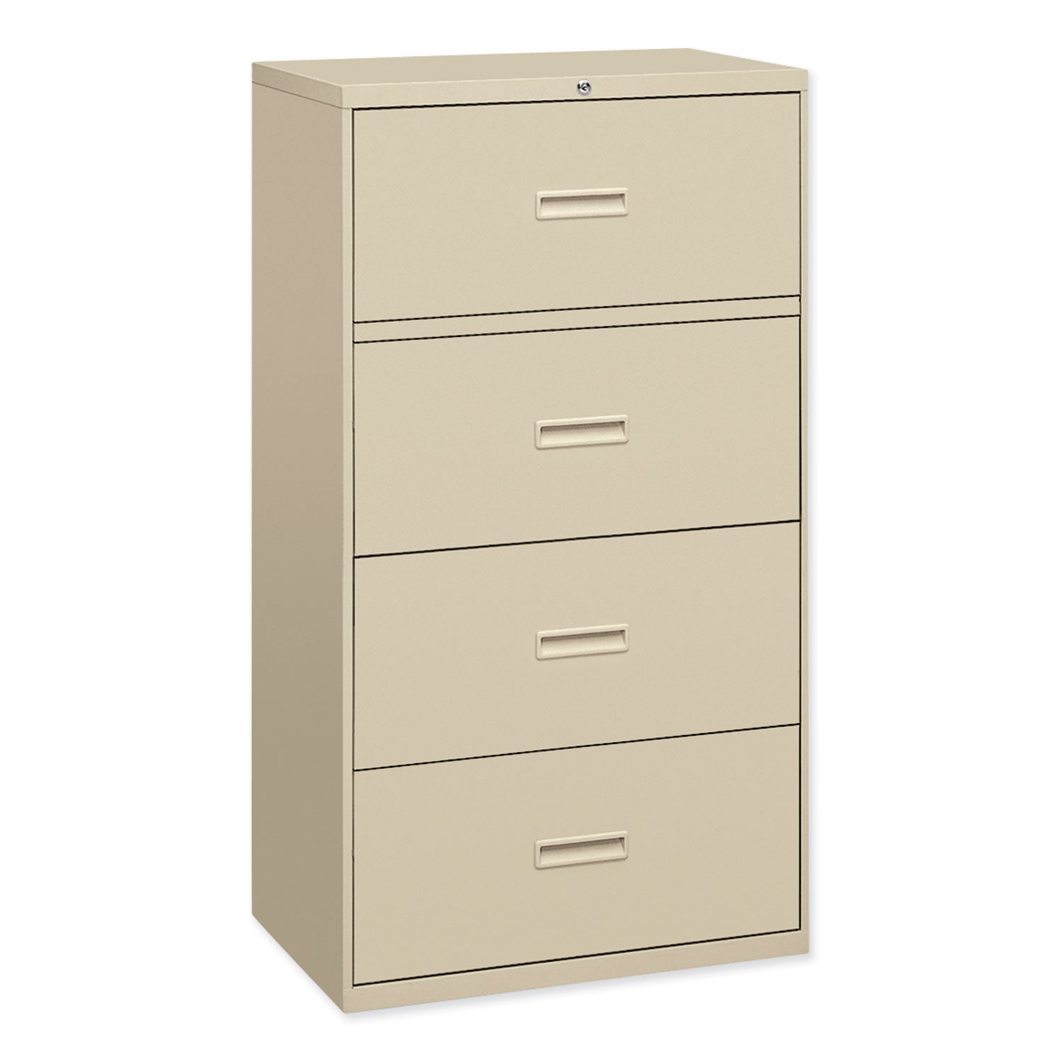 400 Series Lateral File, 4 Legal/Letter-Size File Drawers, Putty, 36" x 18" x 52.5 -