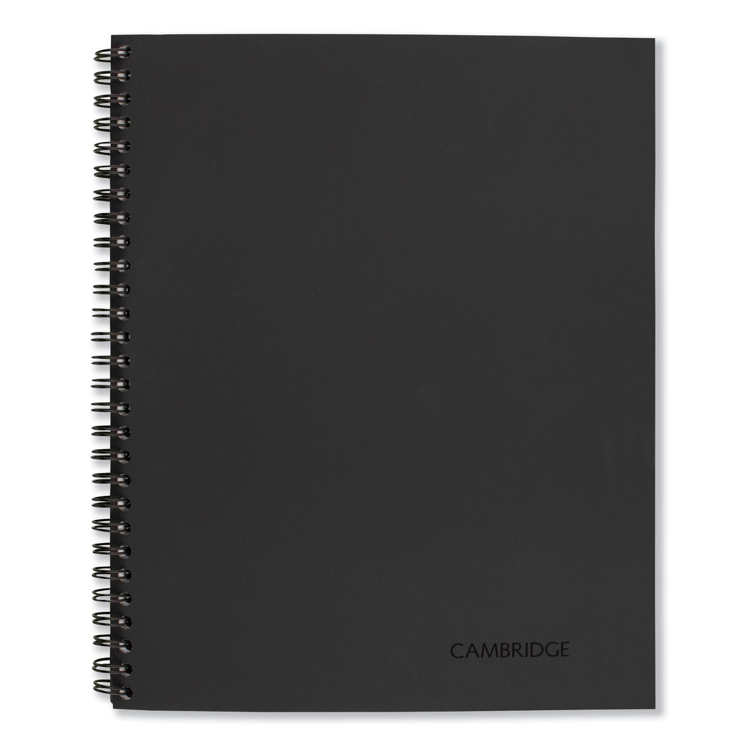 Wirebound Business Notebook, 1-Subject, Wide/Legal Rule, Black Linen Cover, (80) 9.5 x 6.63 Sheets -