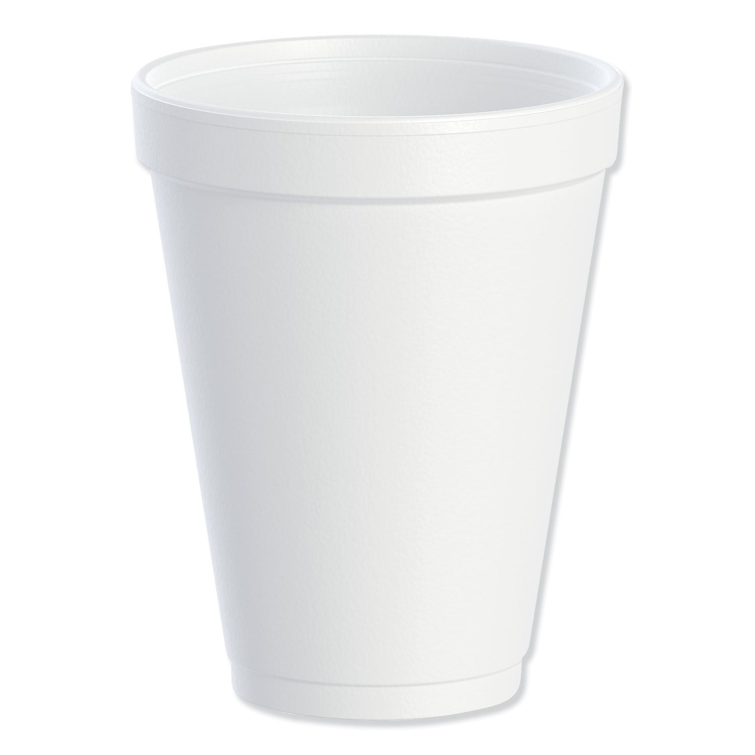 Foam Drink Cups, 12 oz, White, 25/Bag, 40 Bags/Carton -