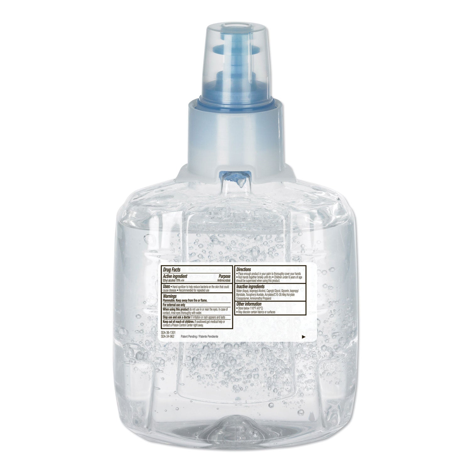 Advanced Hand Sanitizer Green Certified Gel Refill, For LTX-12 Dispensers, 1,200 mL, Fragrance-Free -