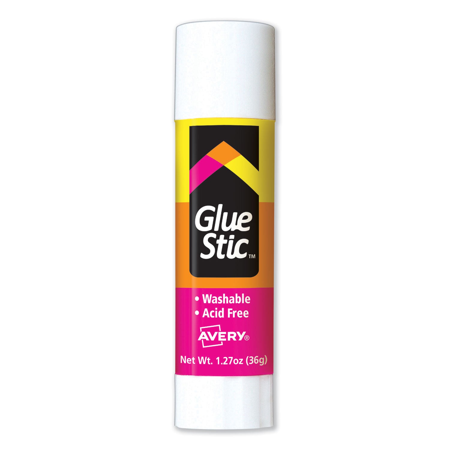 Permanent Glue Stic Value Pack, 1.27 oz, Applies White, Dries Clear, 6/Pack -