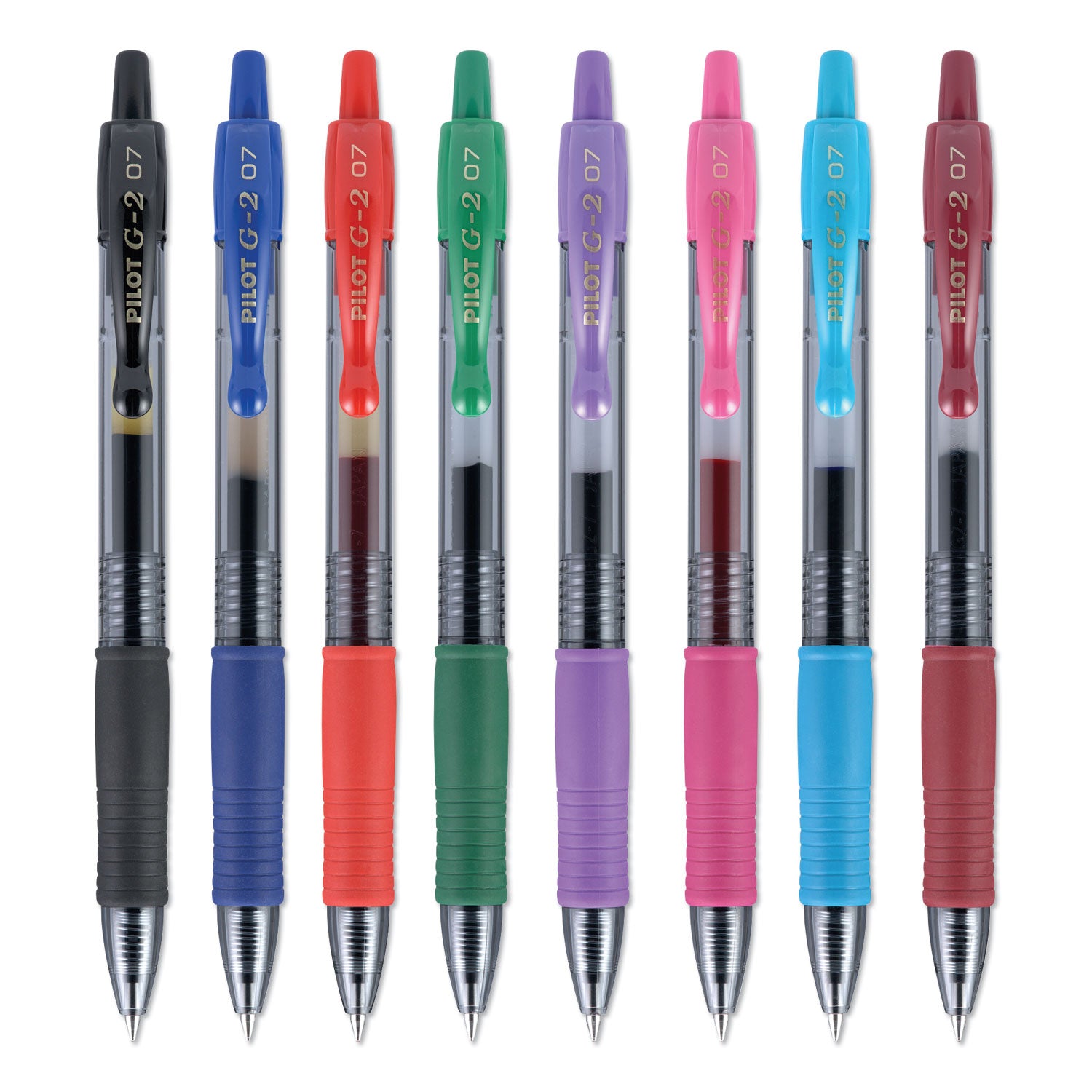 G2 Premium Gel Pen, Retractable, Fine 0.7 mm, Assorted Ink and Barrel Colors, 8/Pack -