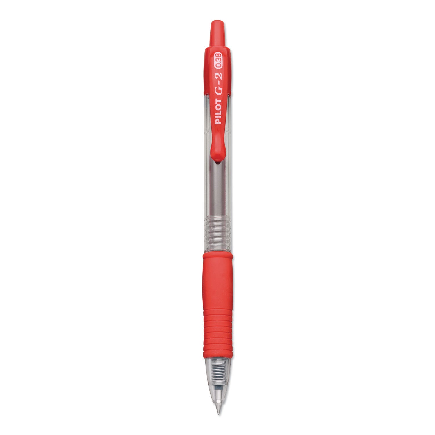 G2 Premium Gel Pen Convenience Pack, Retractable, Extra-Fine 0.38 mm, Red Ink, Smoke/Red Barrel -