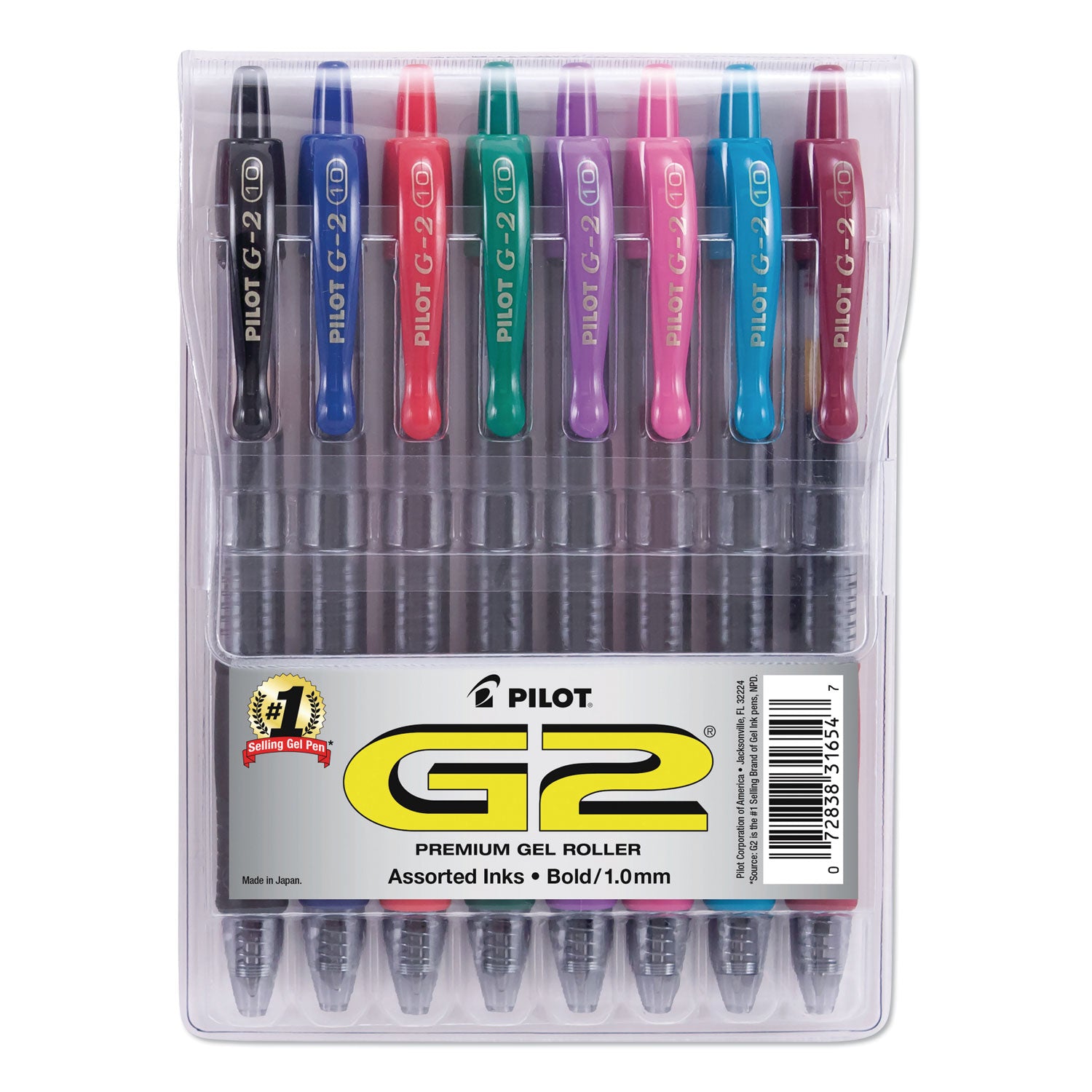 G2 Premium Gel Pen Convenience Pack, Retractable, Bold 1 mm, Assorted Ink and Barrel Colors, 8/Pack -