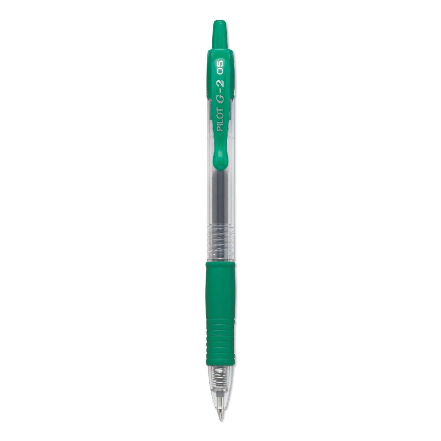 G2 Premium Gel Pen, Retractable, Extra-Fine 0.5 mm, Green Ink, Smoke/Green Barrel, Dozen -