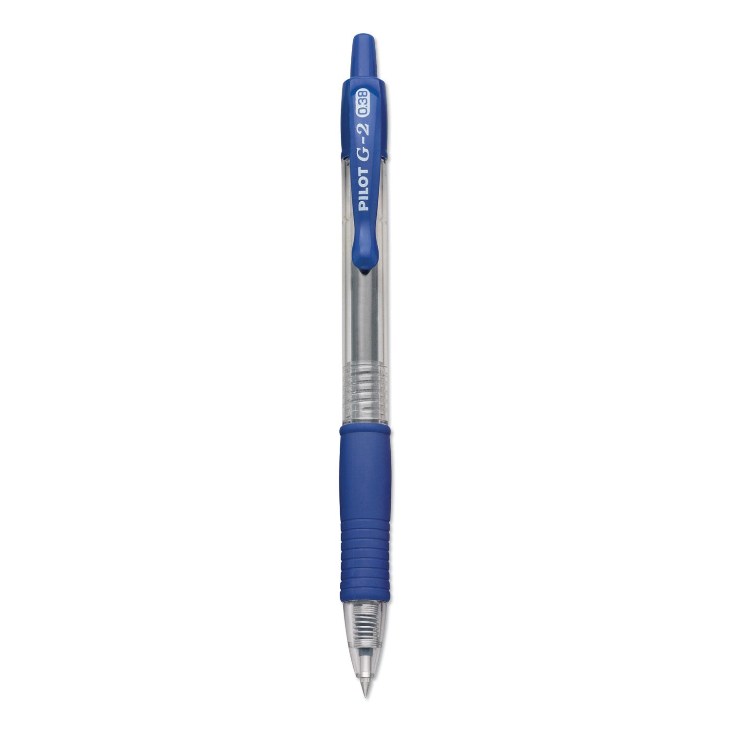 G2 Premium Gel Pen Convenience Pack, Retractable, Extra-Fine 0.38 mm, Blue Ink, Smoke/Blue Barrel, Dozen -