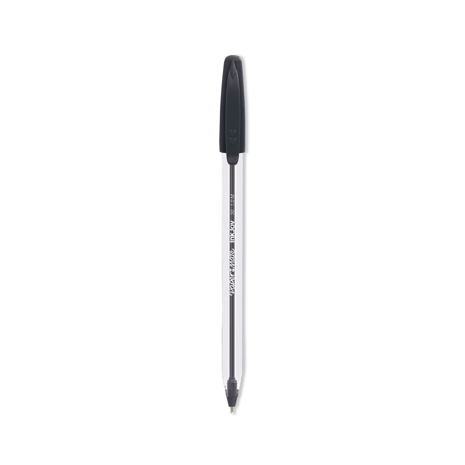inkjoy-50st-ballpoint-pen-stick-medium-1-mm-black-ink-clear-barrel-dozen_pap2013154 - 1
