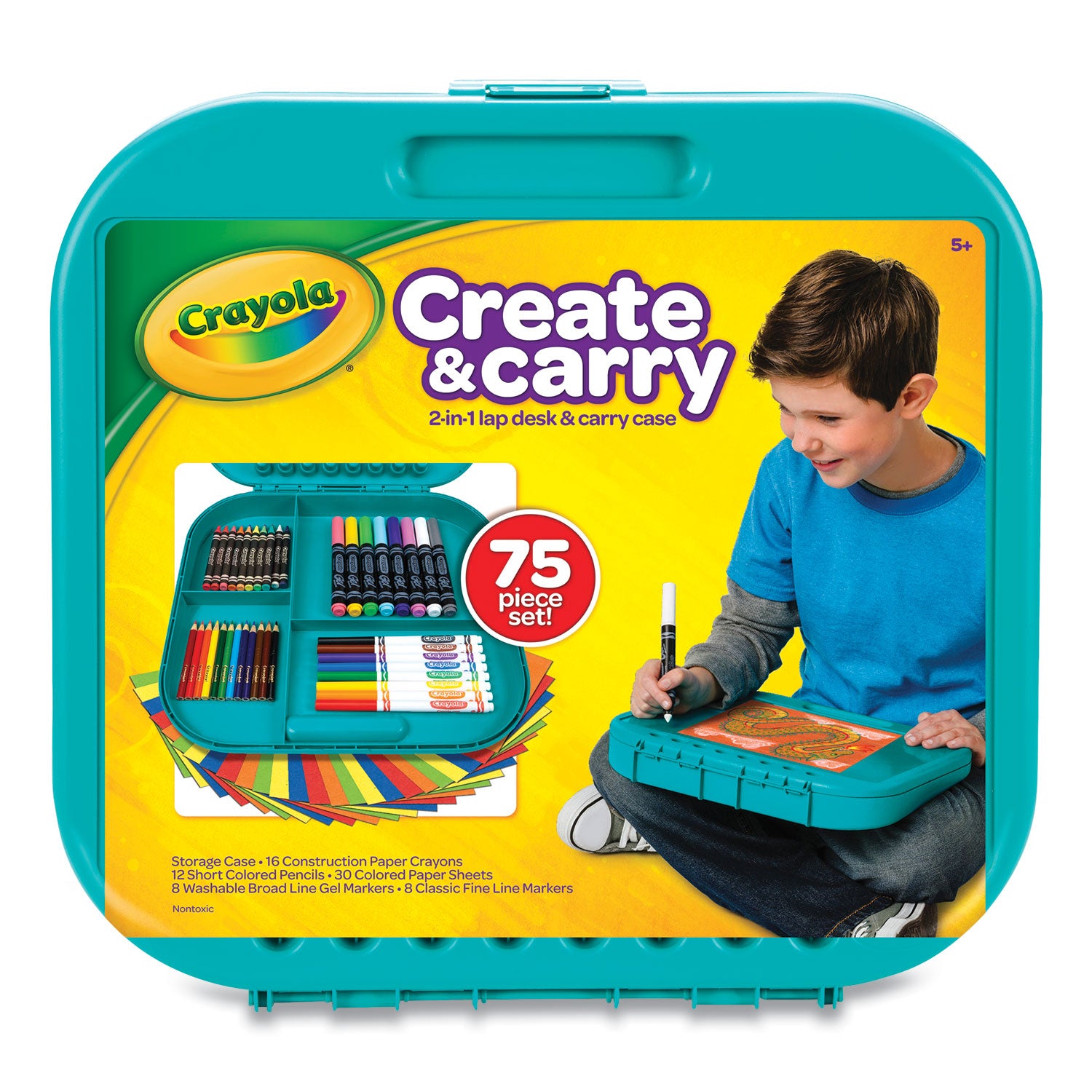create-n-carry-case-combo-art-storage-case-and-lap-desk-75-pieces_cyo046814 - 2
