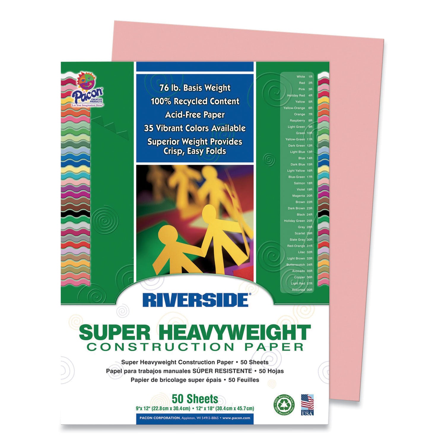 riverside-construction-paper-76-lb-text-weight-9-x-12-salmon-50-pack_riv03970 - 2